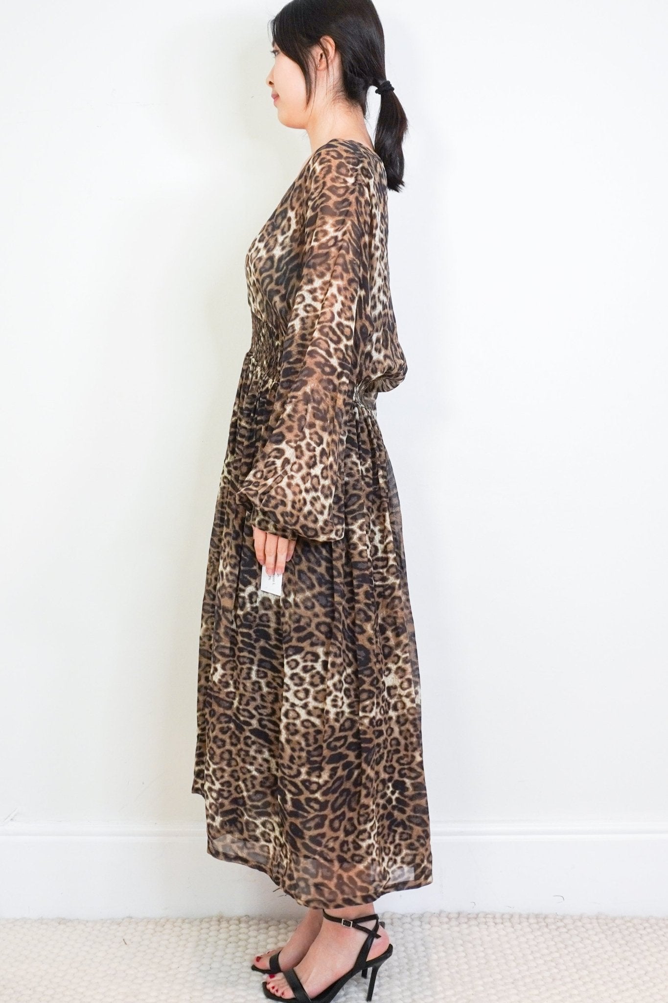 Nili Lotan Brienne Leopard Silk Midi Dress RRP £700 | Authentic Preloved - Reloved Again