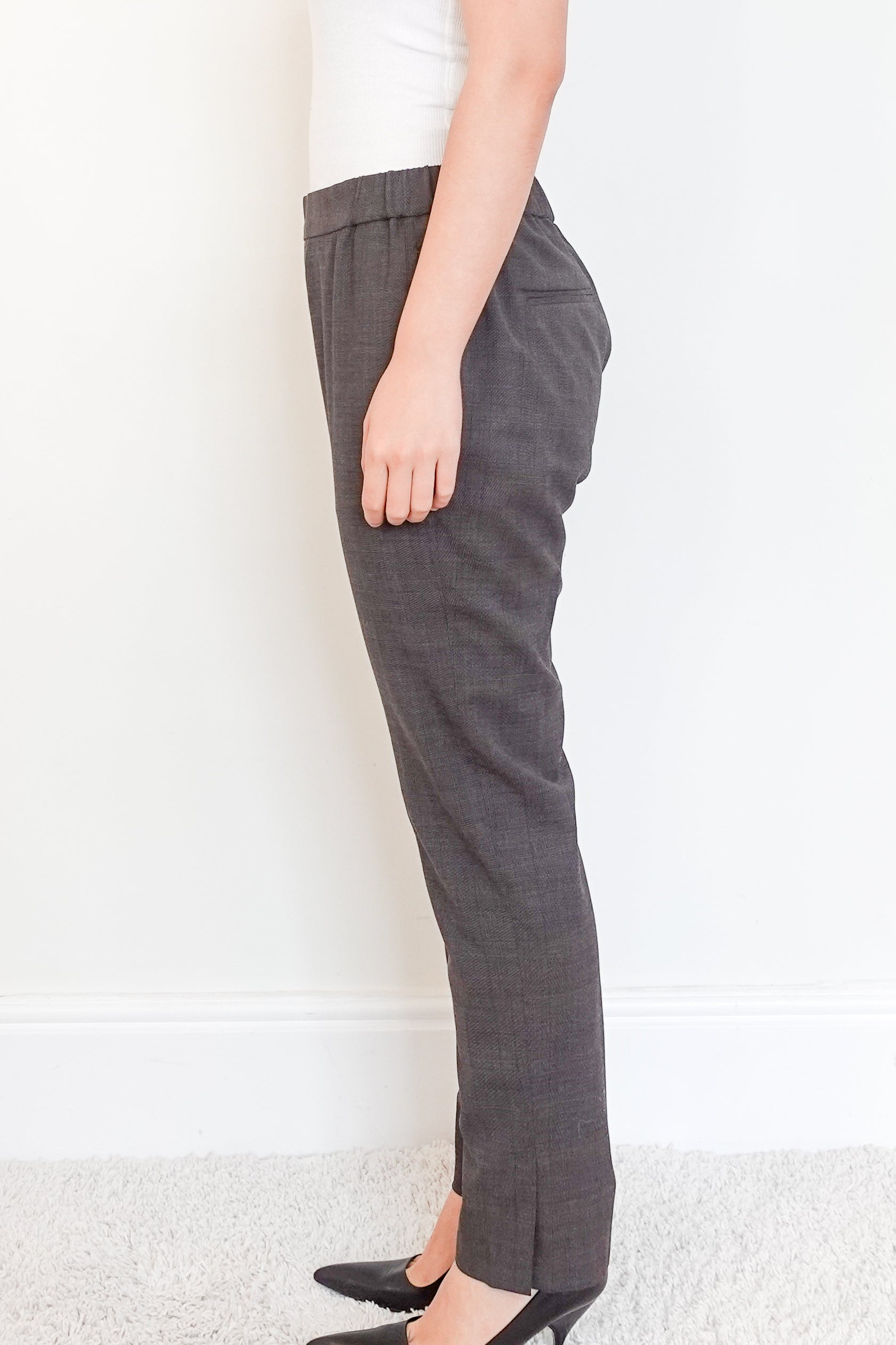 Nili Lotan Brown Corette Checkered Trousers RRP £395 | Authentic Preloved