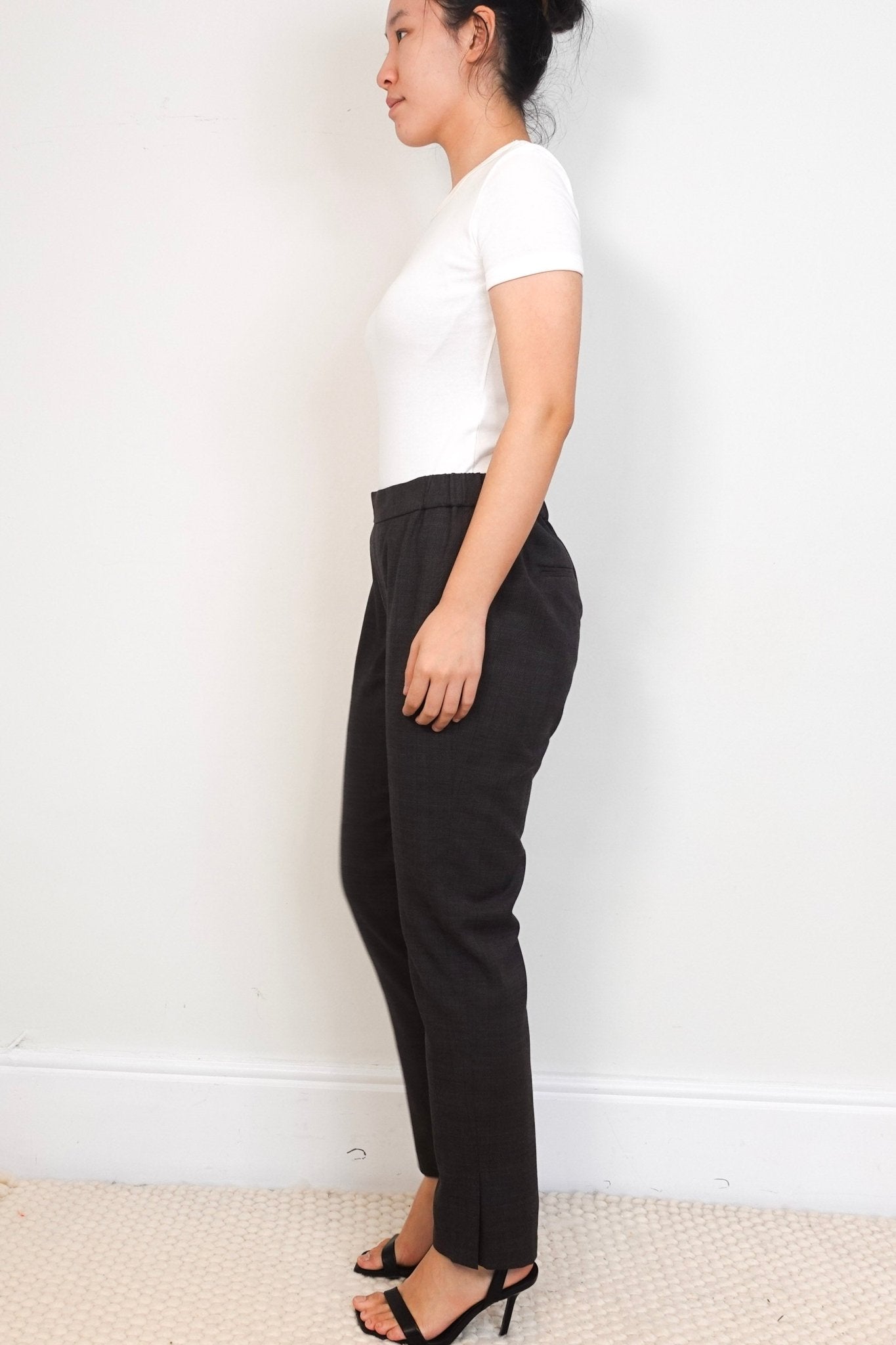 Nili Lotan Brown Corette Checkered Trousers RRP £395 | Authentic Preloved - Reloved Again