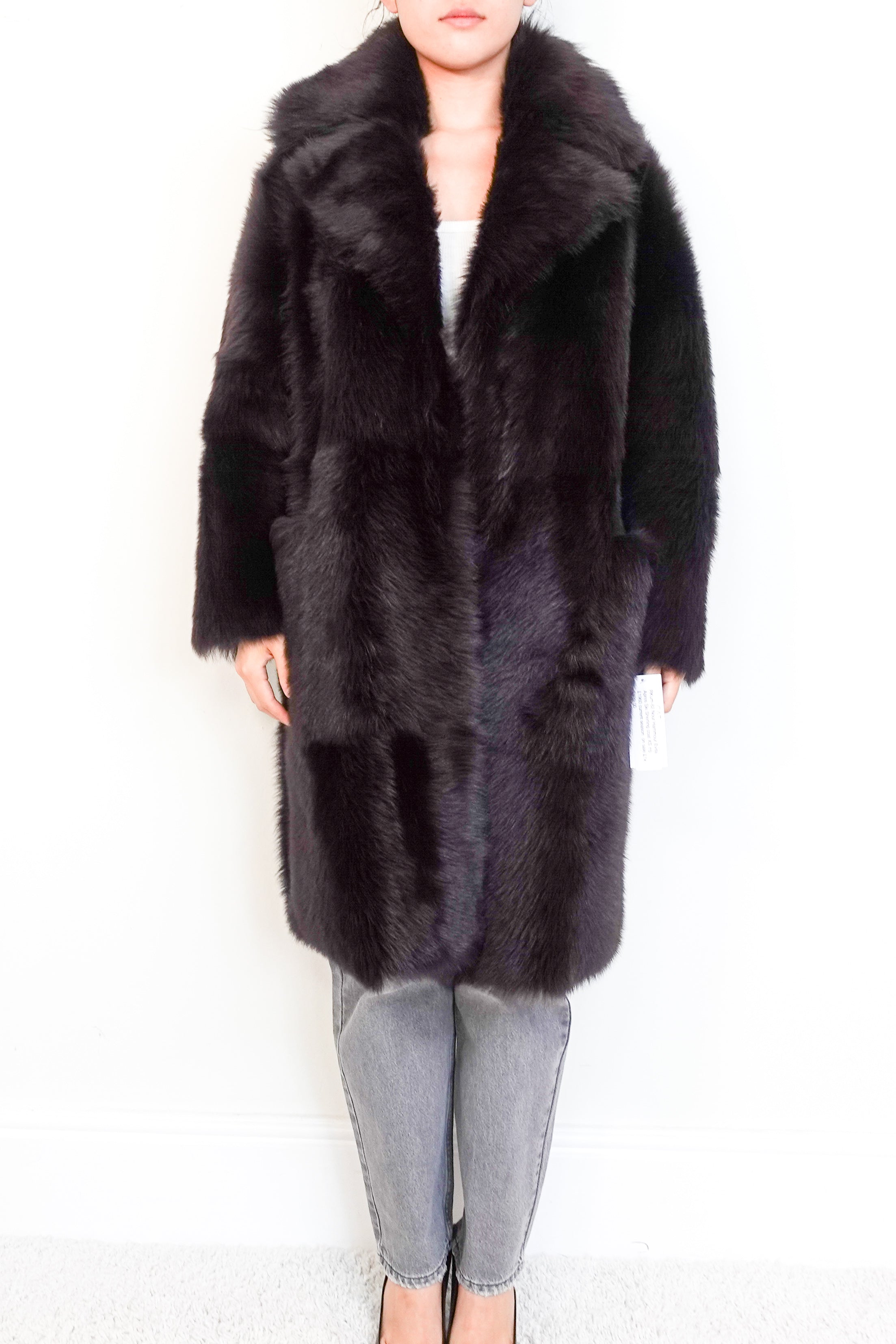 Nour-Hammour-CURRENT-SEASON-Brown-Evita-Apres-Ski-Sherling-Coat-Front-picture