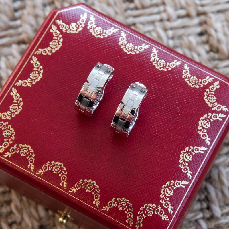 White gold Tank Francaise Earrings RRP £4.6K