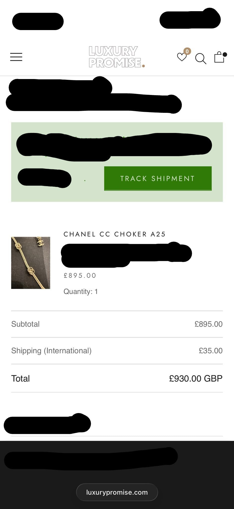 Metal CC Short Chain Necklace Gold | FINAL SALE - Reloved Again