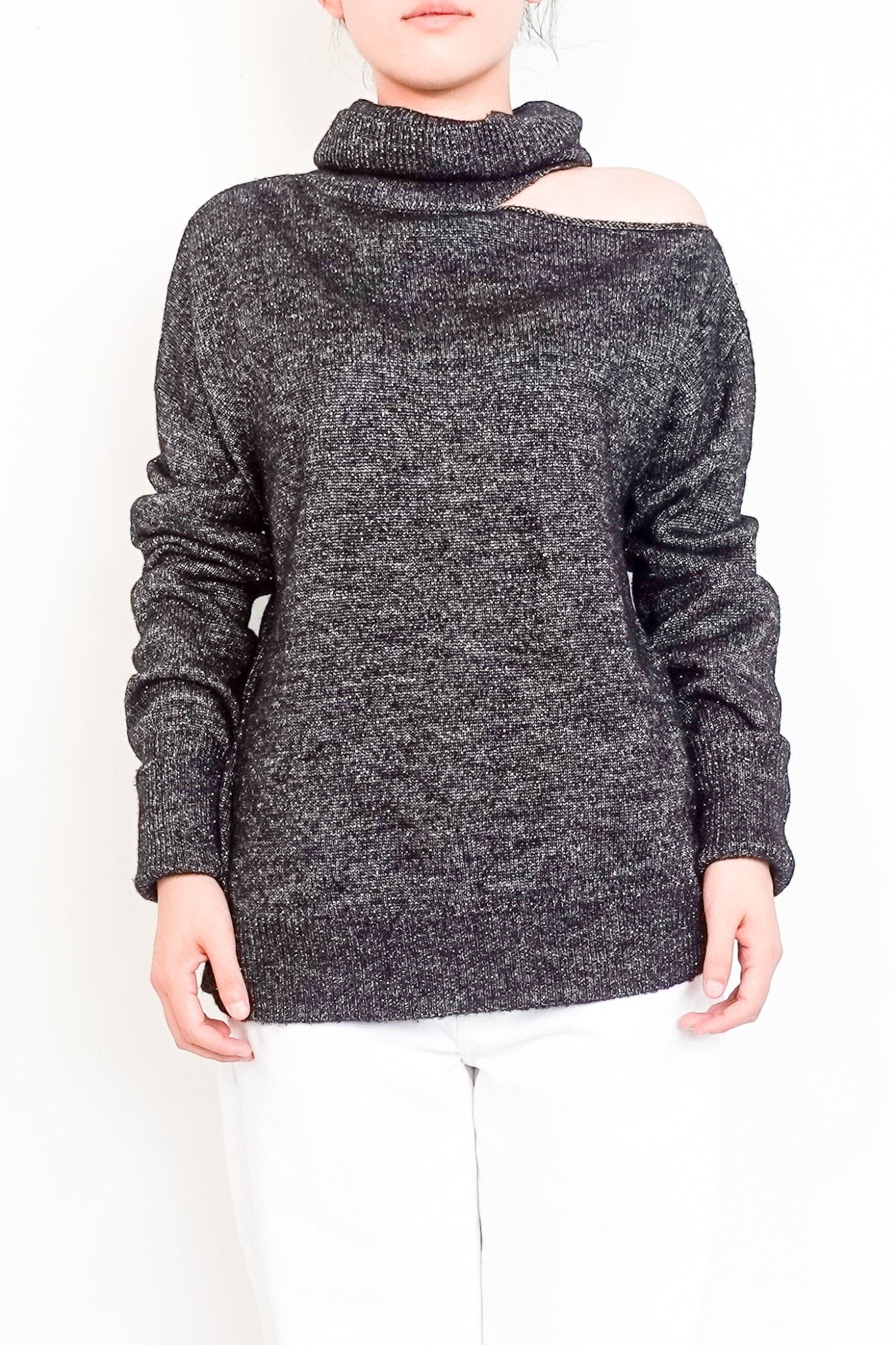 Paige Black Wool Turtle Neck Jumper with Sparkles RRP £180 | Authentic Preloved - Reloved Again