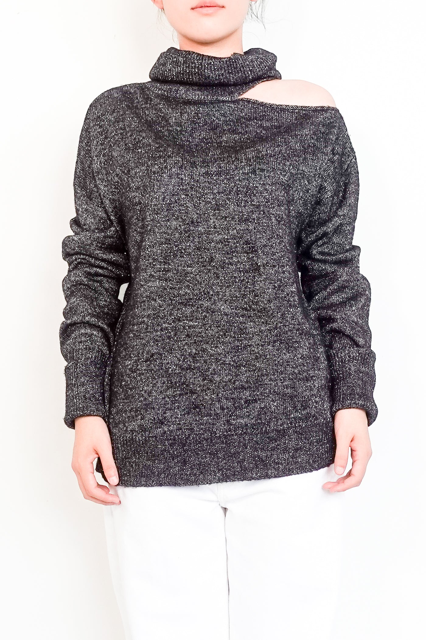 Paige-Black-Wool-Turtle-Neck-Jumper-with-Sparkles-front-picture