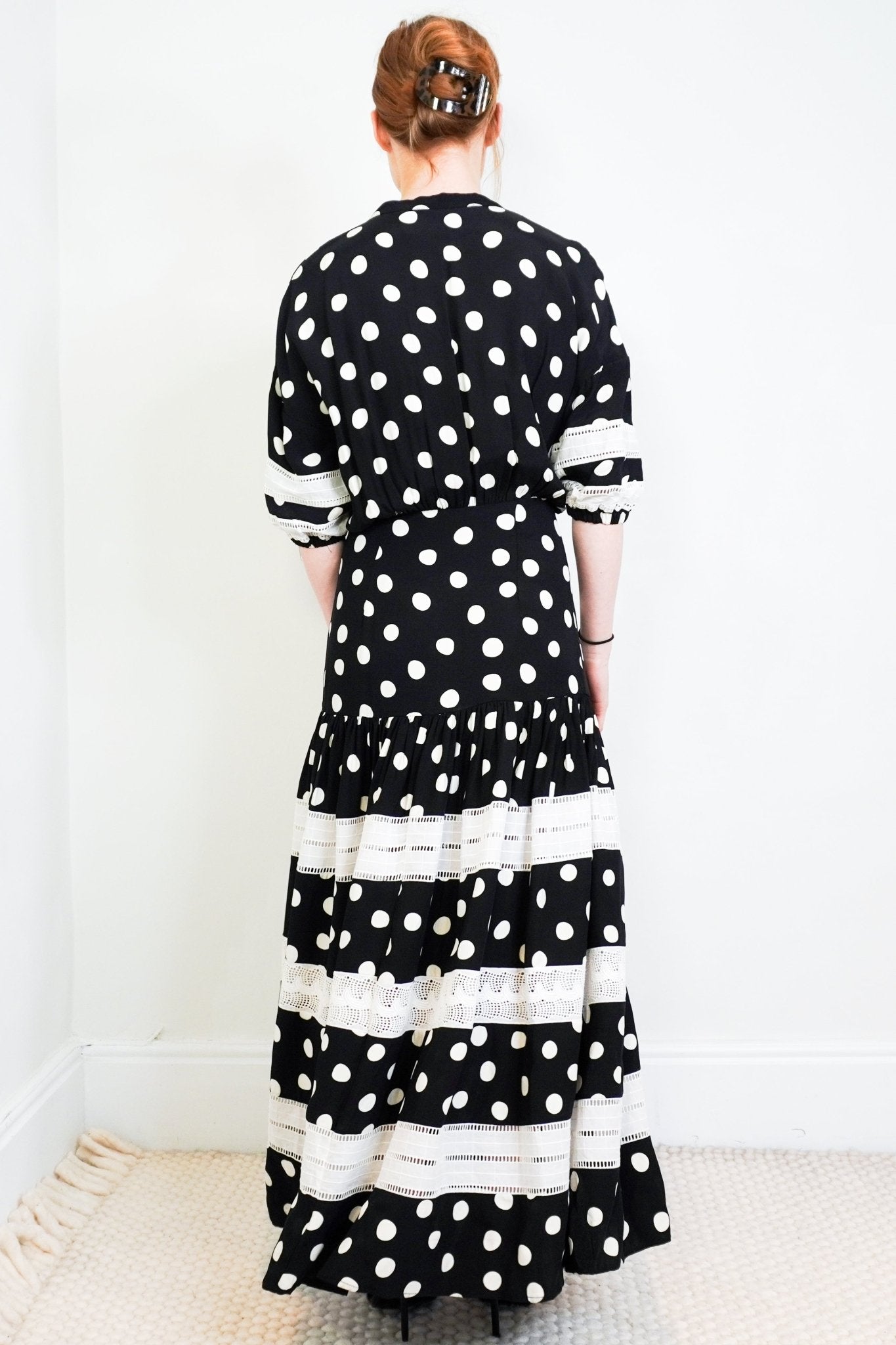 Paper London Hydrangea Black Maxi Dress RRP £385 Authentic Preloved - Reloved Again