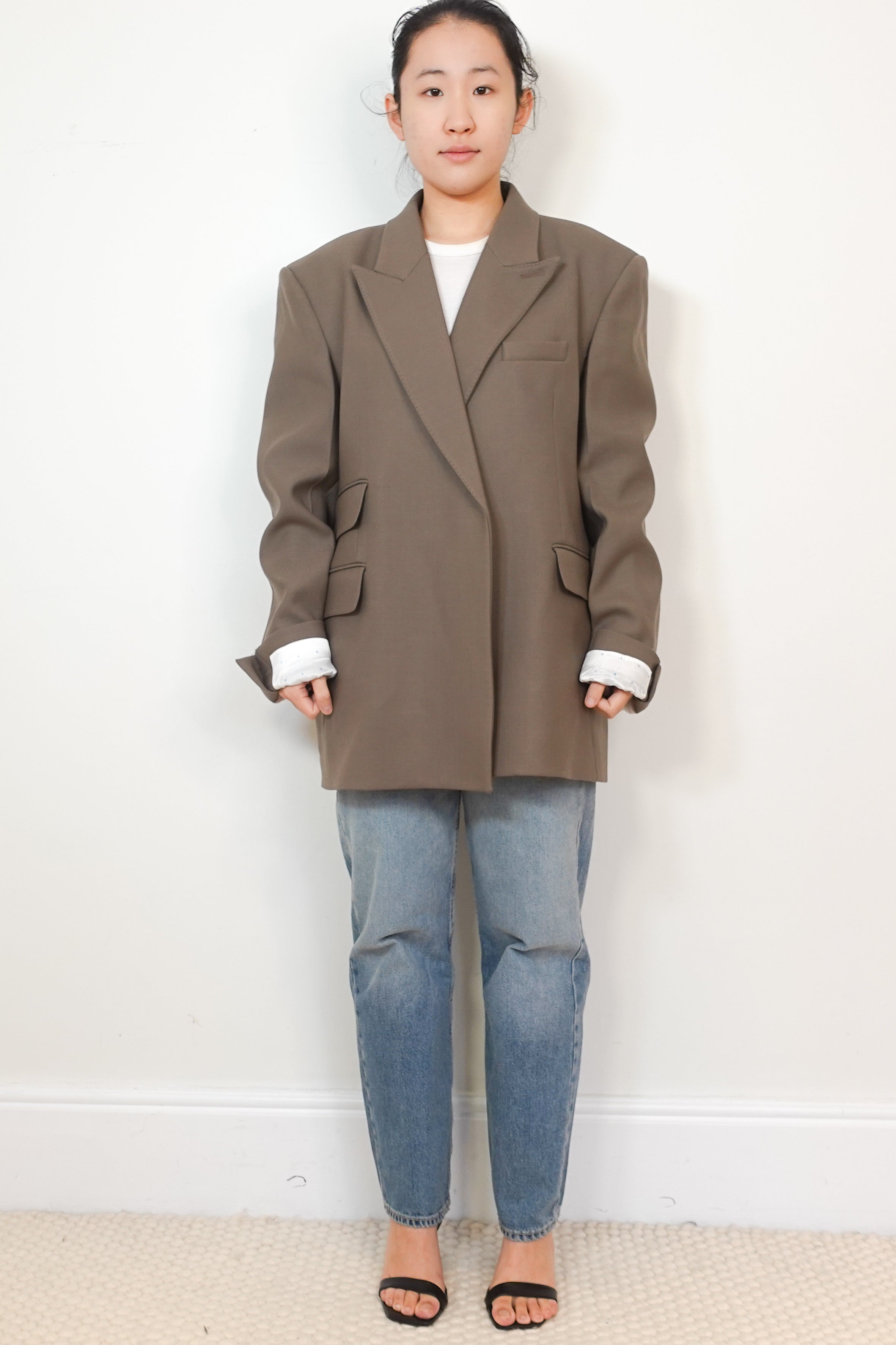 Peter-Do-Grey-Oversized-Twill-Blazer-front-picture-Chelsea-London