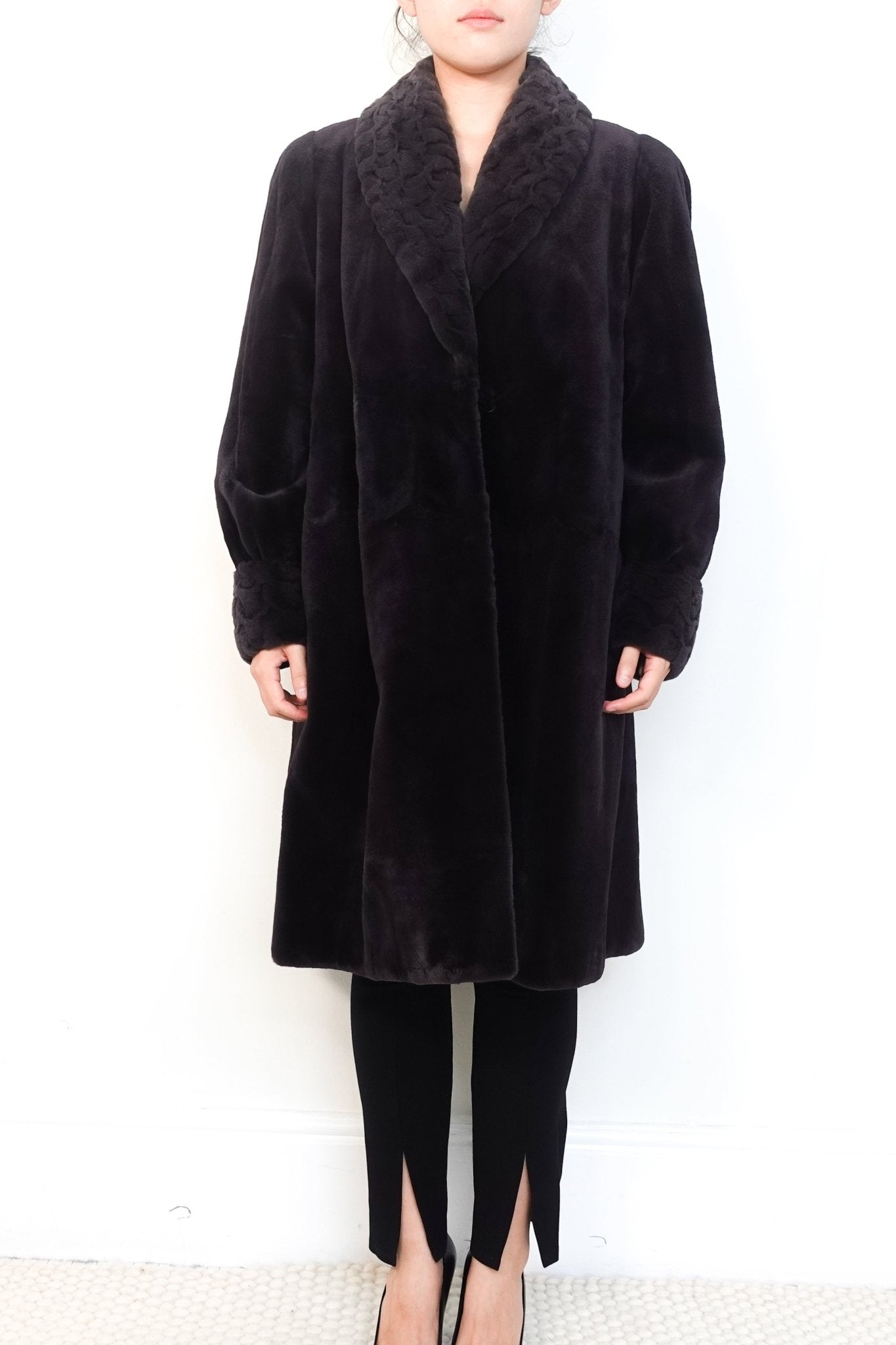 Pierre Balmain Brown Mink Fur Long Coat RRP £2.2K | Authentic Preloved - Reloved Again
