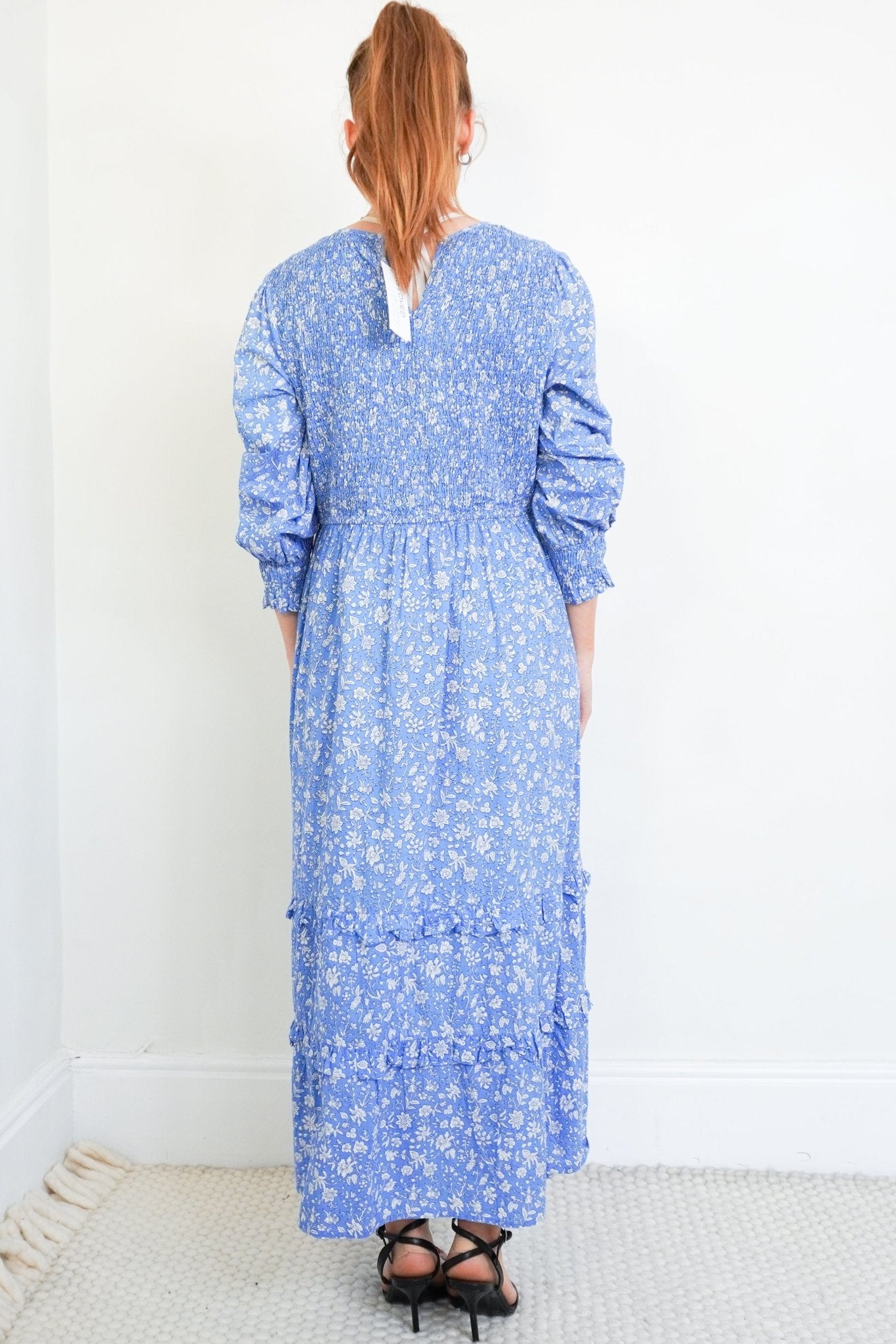 Pink City Prints Blue Maxi Dress RRP £180 | Authentic & Preloved - Reloved Again