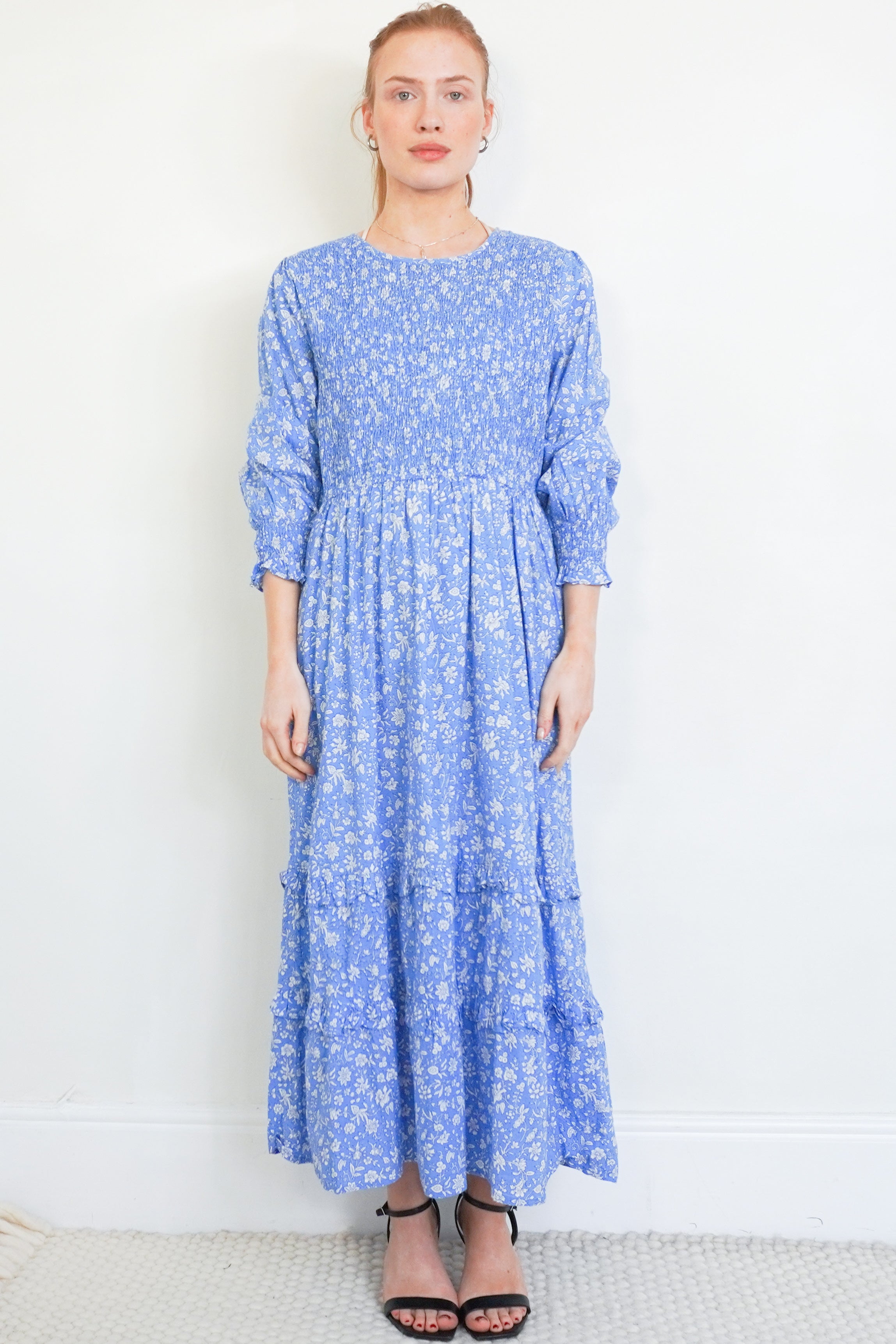 Pink-City-Prints-Blue-Maxi-Dress-front-picture