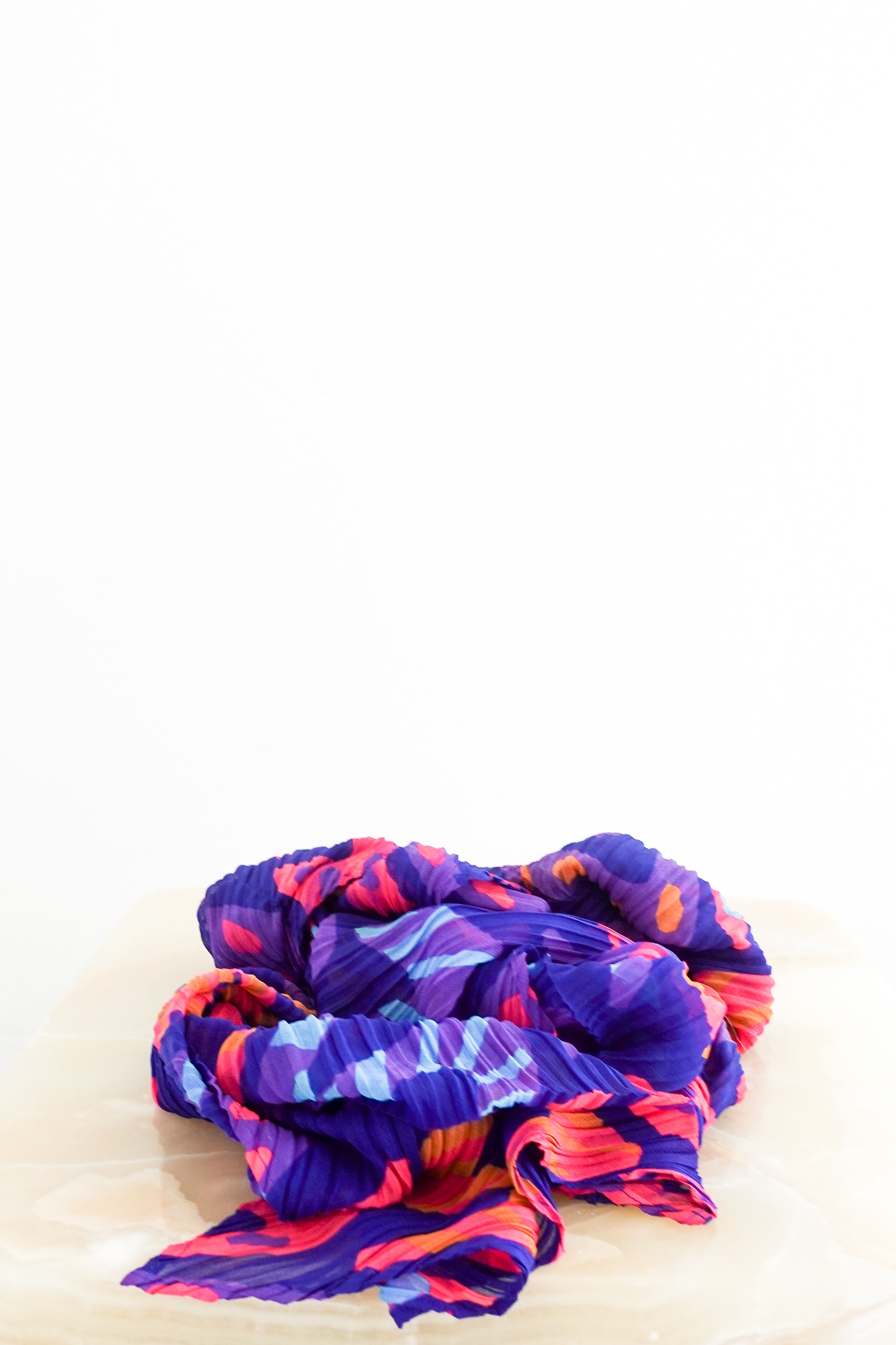 Pleats-Please-Blue-Purple-and-Pink-Scarf-cover-picture