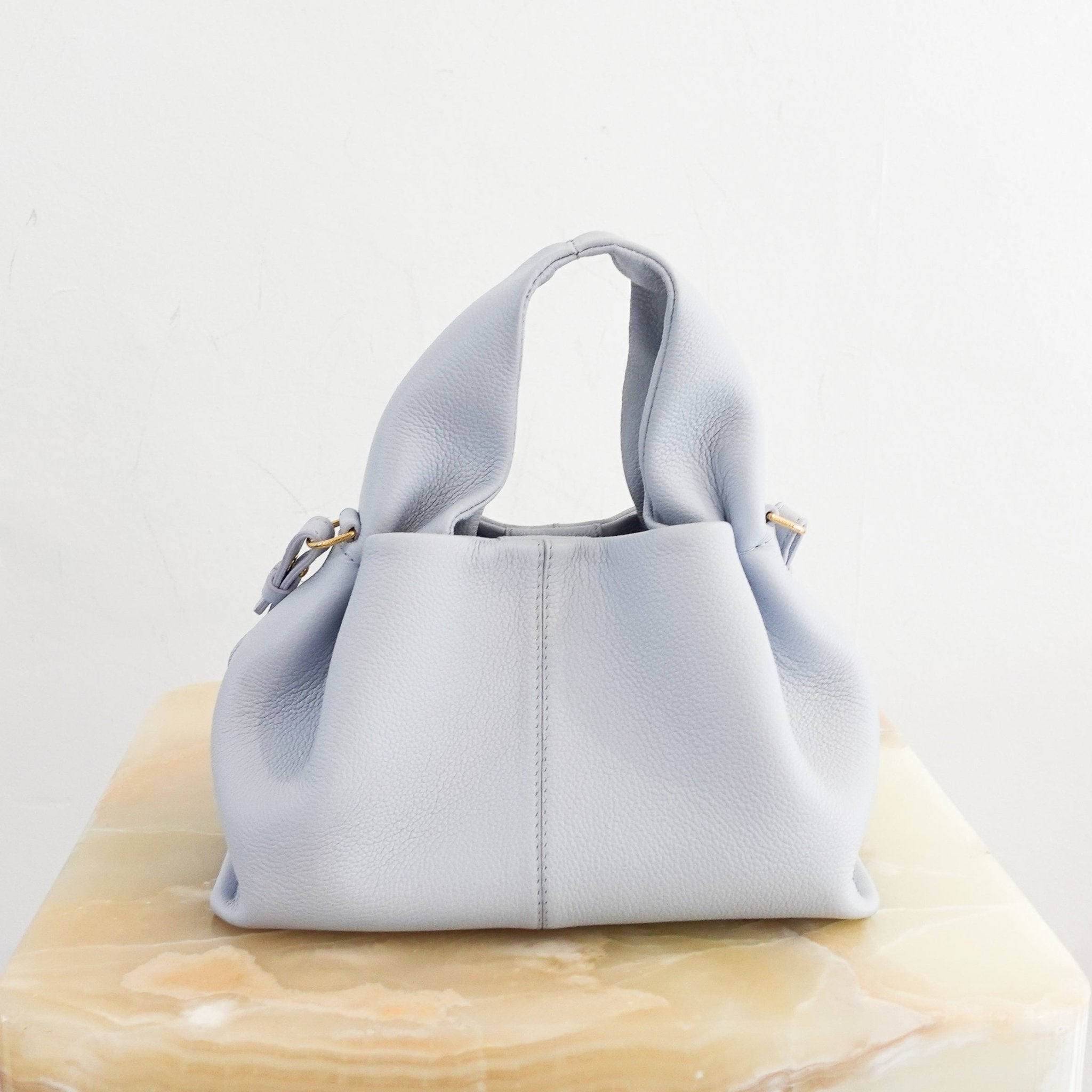 Polène Numéro Neuf Mini Pale Blue Crossbody Bag RRP £390 | Authentic Preloved - Reloved Again