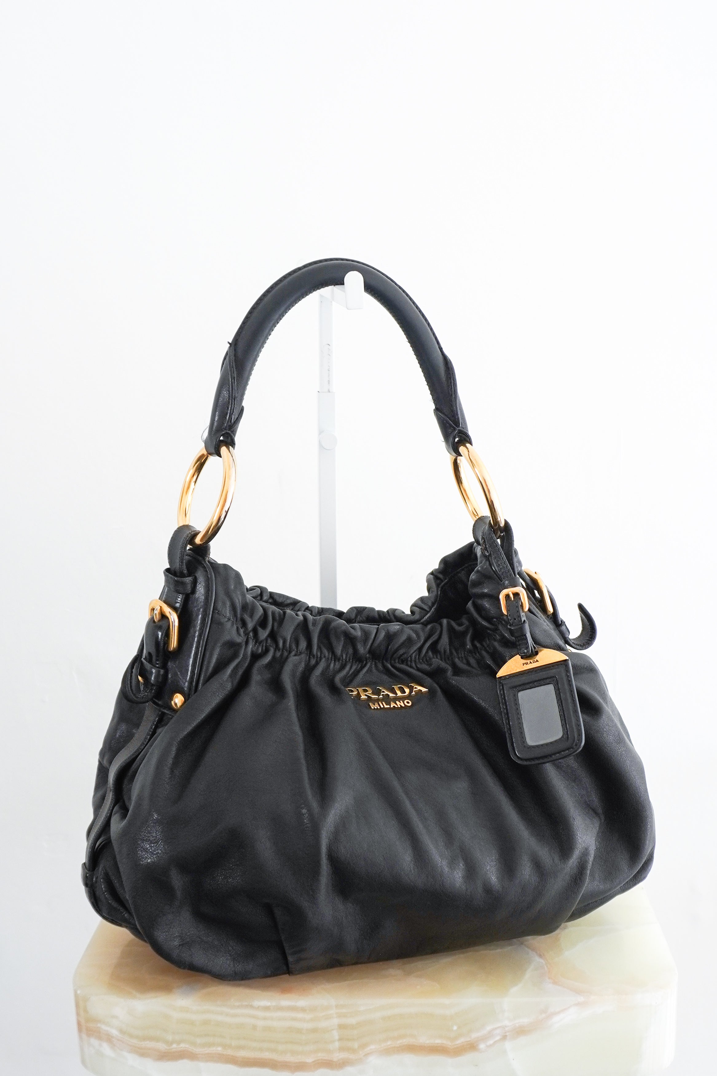 Prada-Black-Hobo-Shoulder-Bag-front-picture