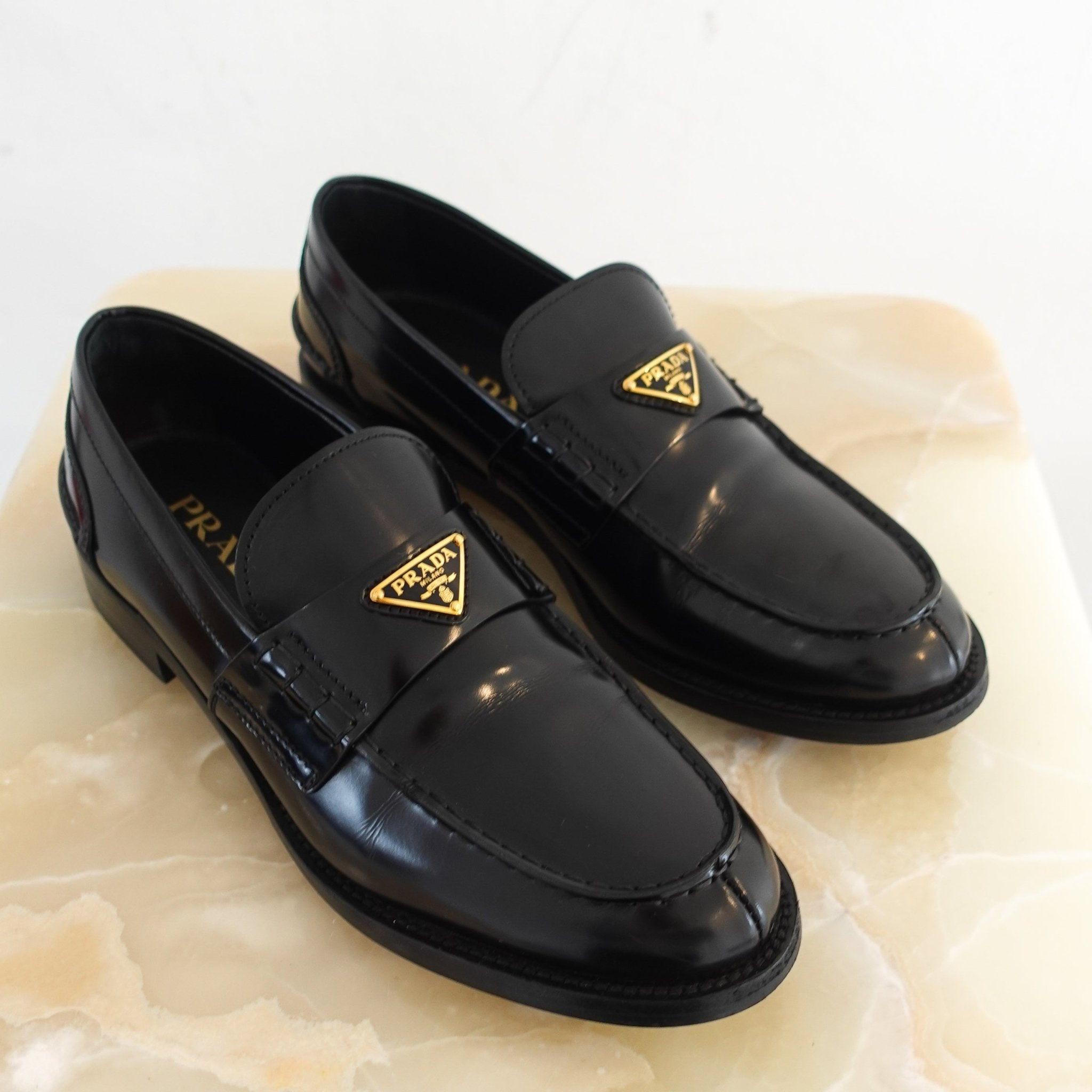 Prada Black Penny Loafers RRP £870 | Authentic Preloved - Reloved Again