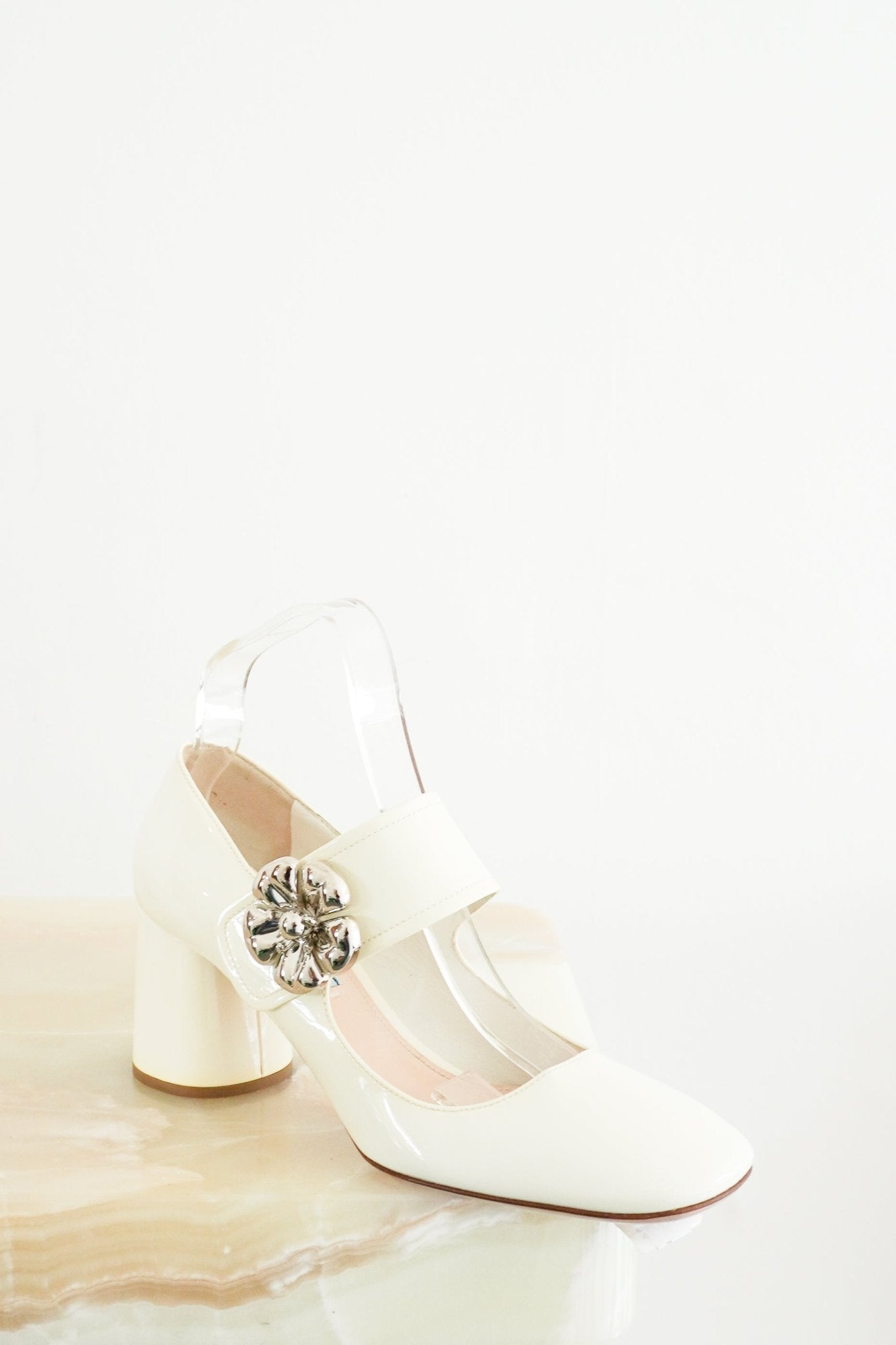 Prada Cream Mary Jane Heels (RRP £700) | Authentic Preloved