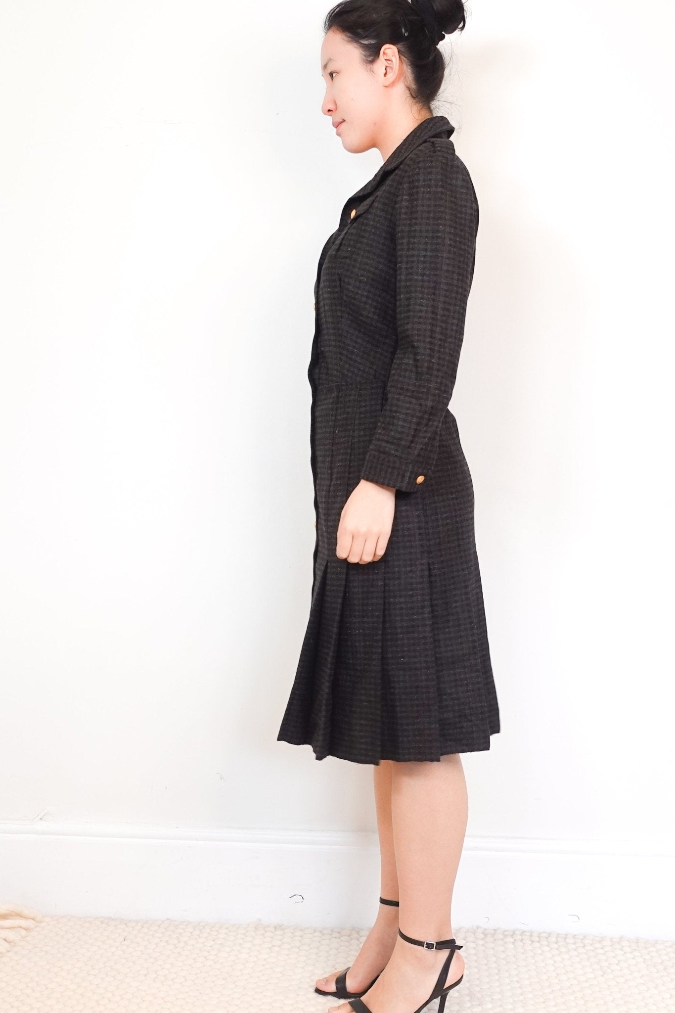 Prada Dark Green Pleated Pocket Dress RRP £3K | Authentic Preloved - Reloved Again