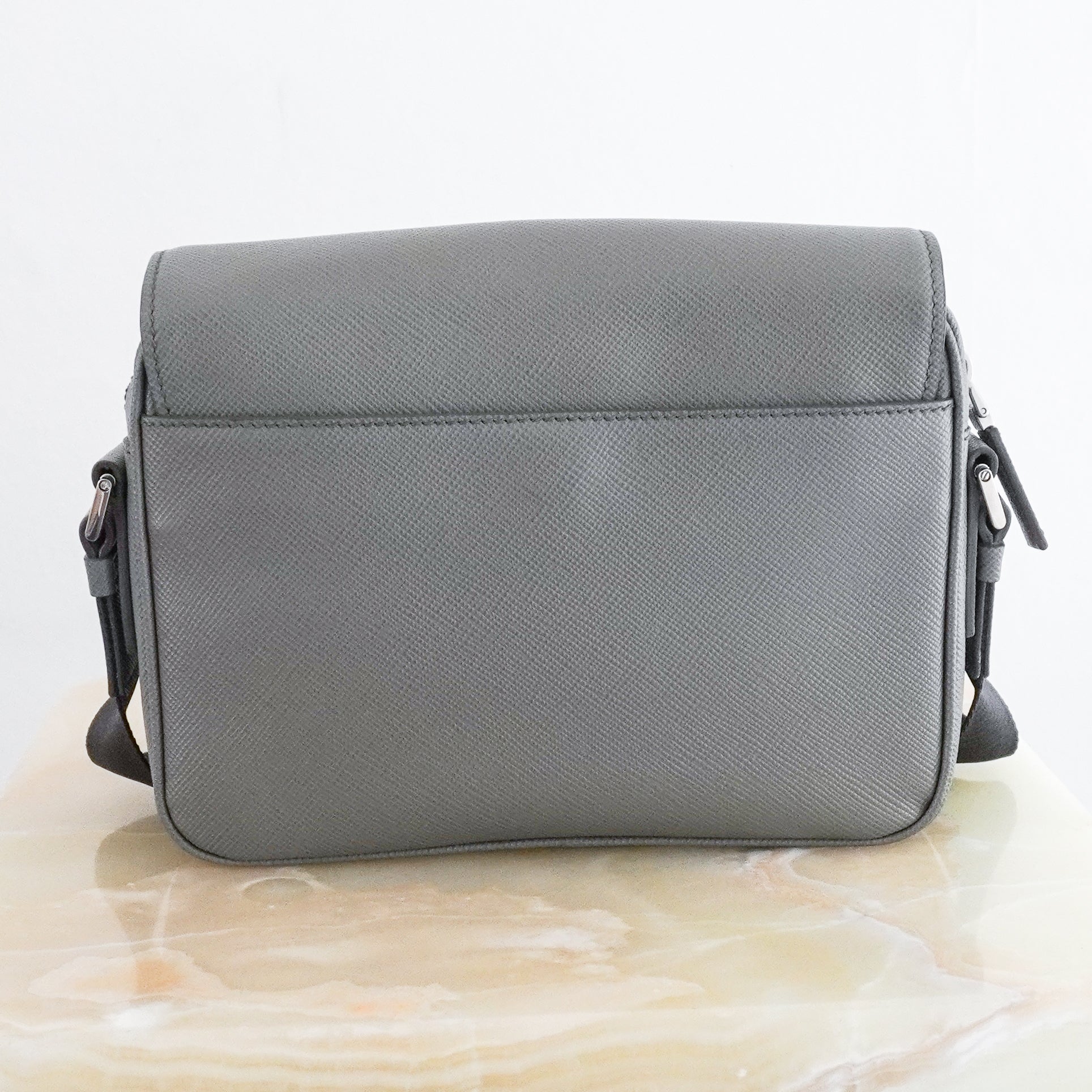 Prada Grey Saffiano Aresia Bag RRP £1900 | Authentic Preloved