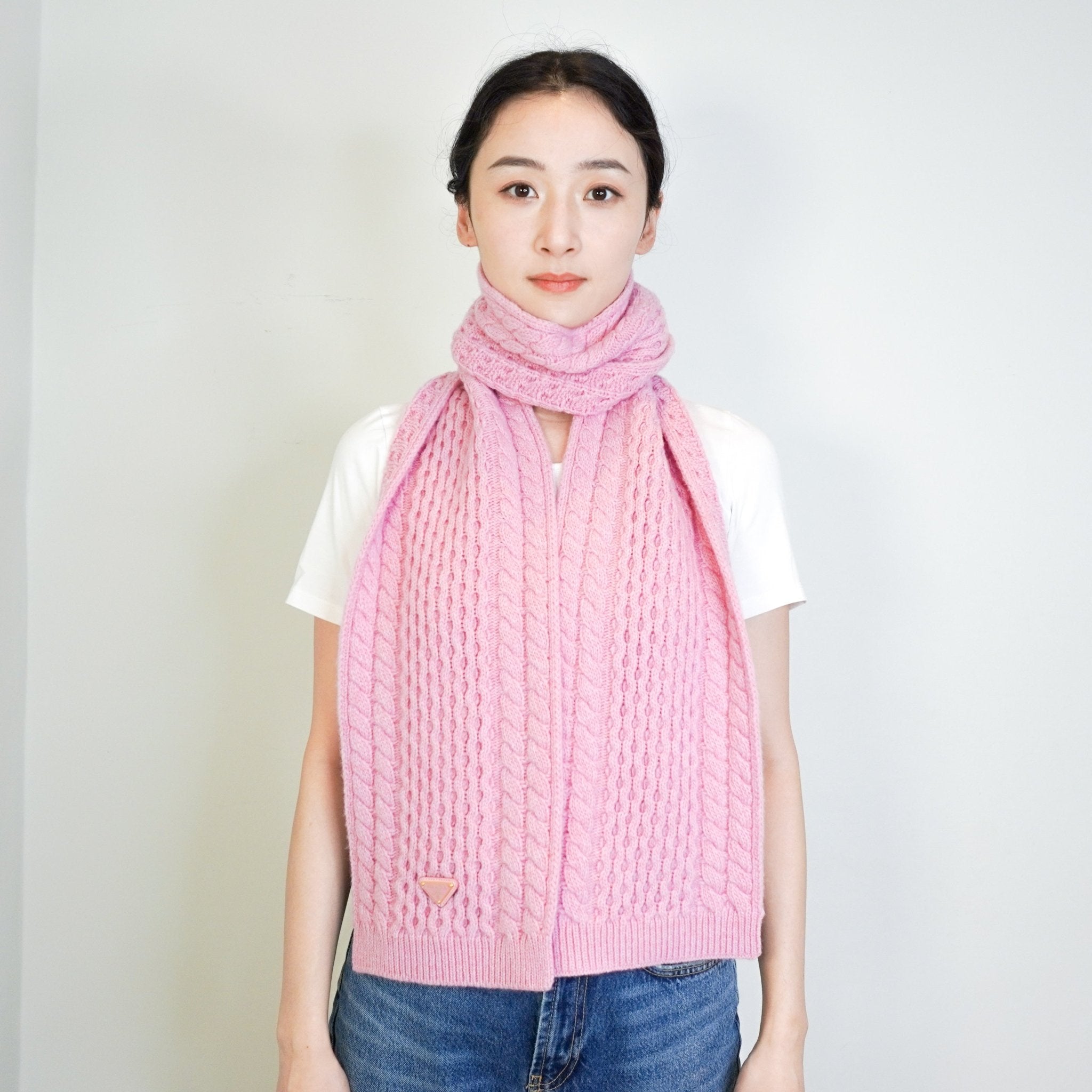 Prada Pink Knitted Scarf RRP £450 | Authentic Preloved FINAL SALE - Reloved Again