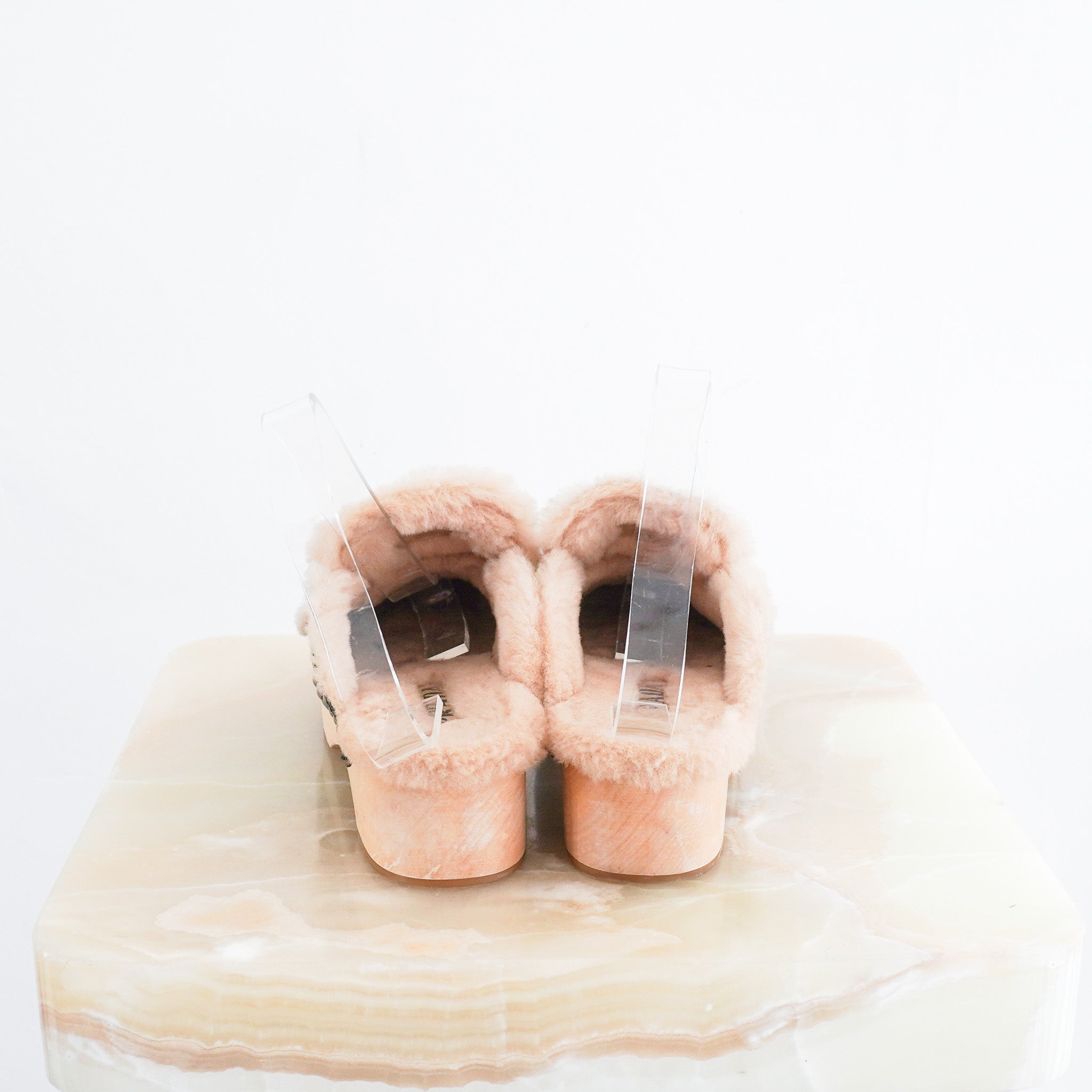 Prada Shearling Round Studded Clogs RRP £820 | Authentic Preloved - Reloved Again