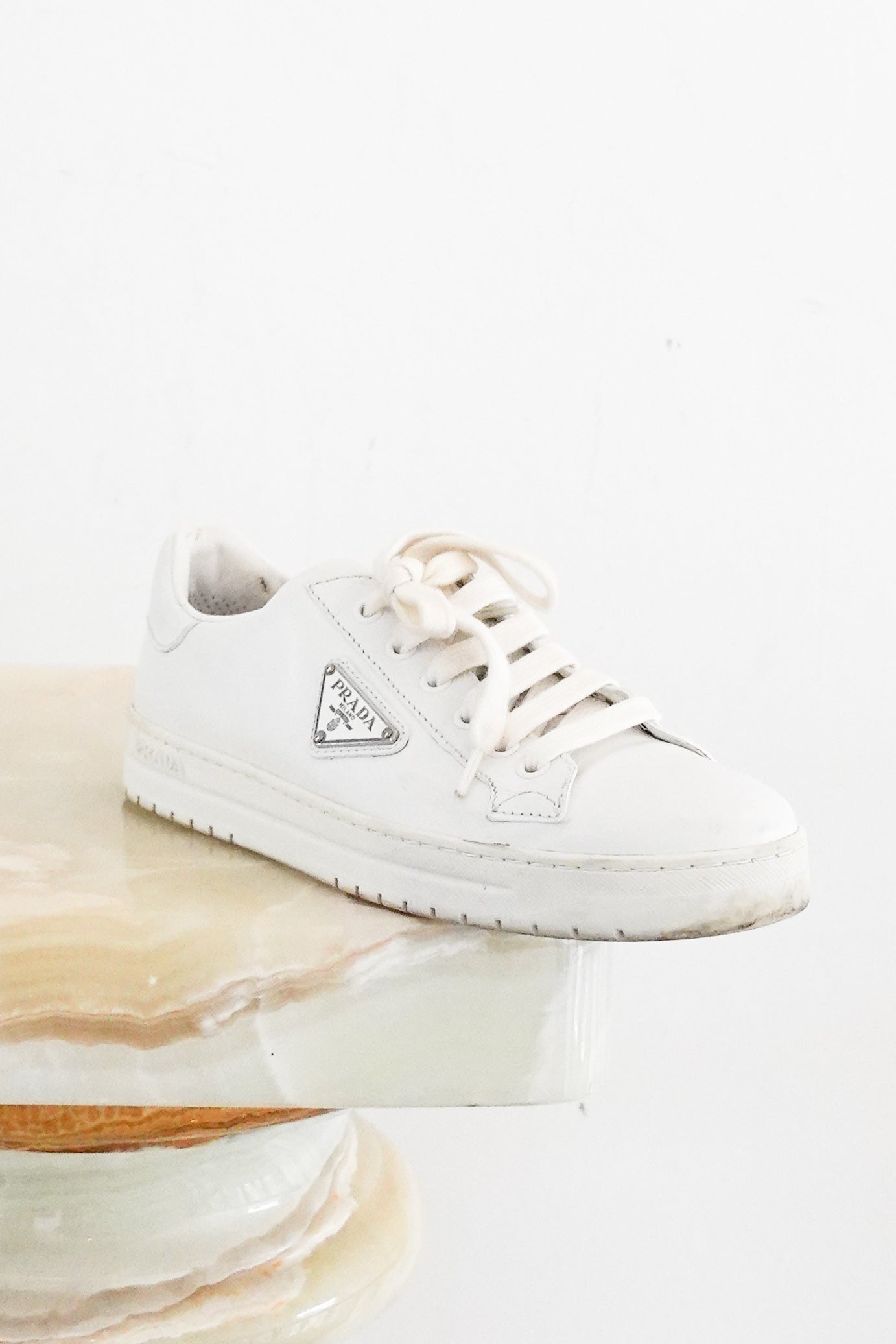 Prada white Low Top Classic trainers RRP £790 | Preloved Authentic