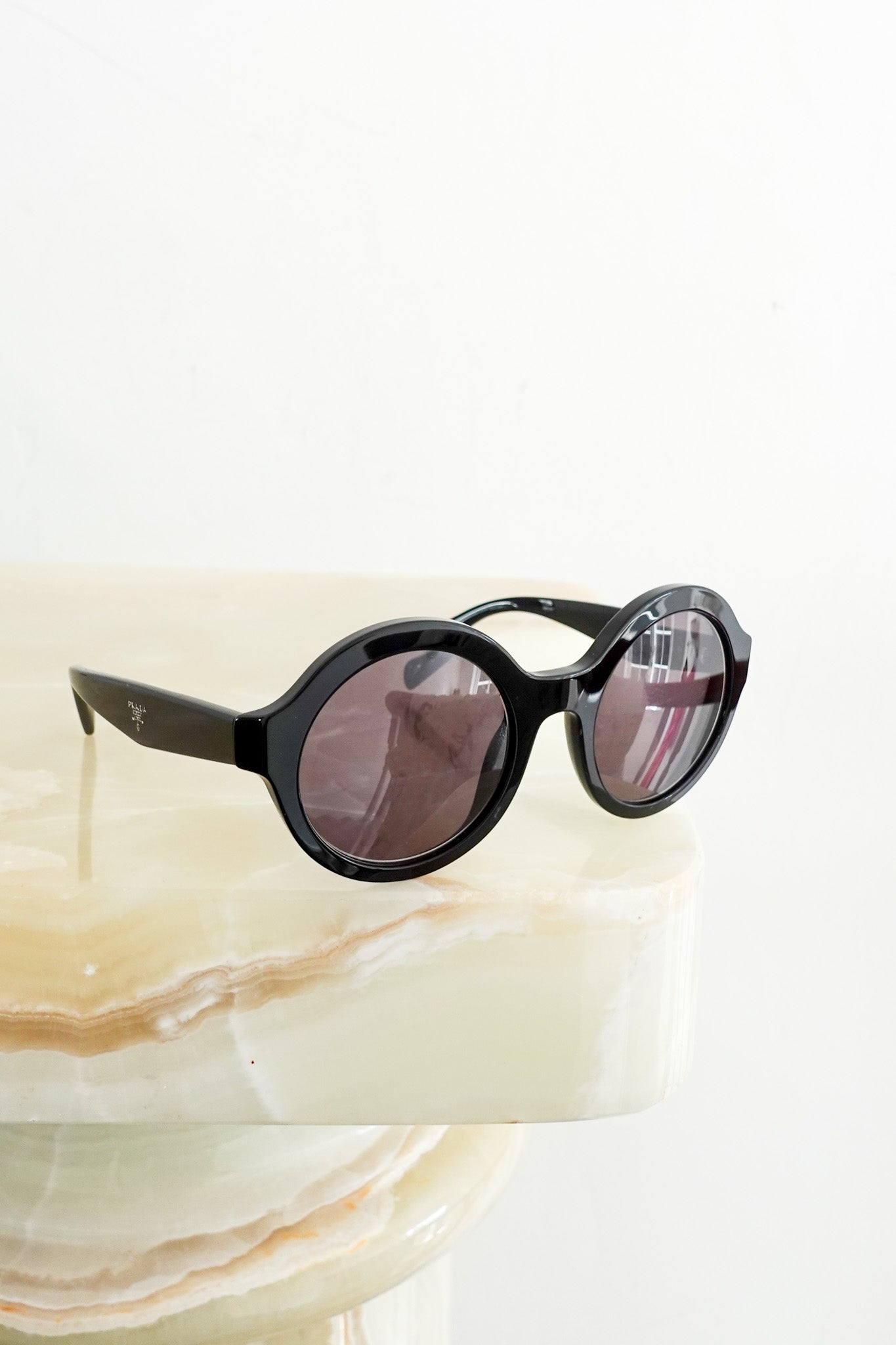 Prada round black sunglasses RRP £300 | Preloved Authentic
