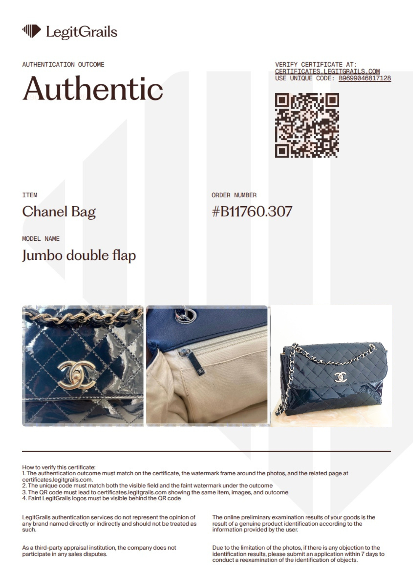 Quilted Vinyl In The Business Flap Bag in Navy RRP £8,200 | Authentic Preloved