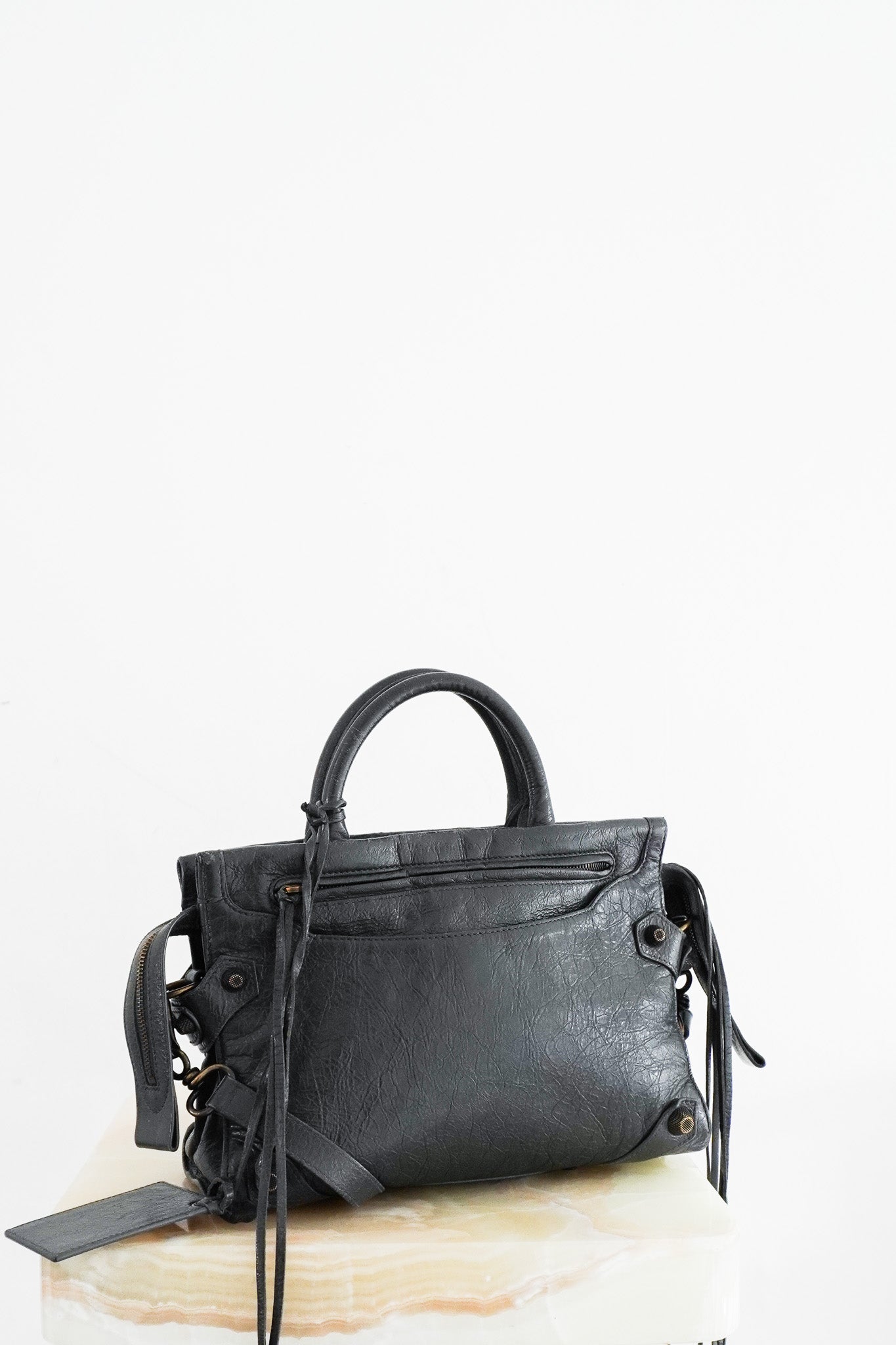 RARE Balenciaga Mute City Bag in Dark Grey | Authentic Preloved - Reloved Again