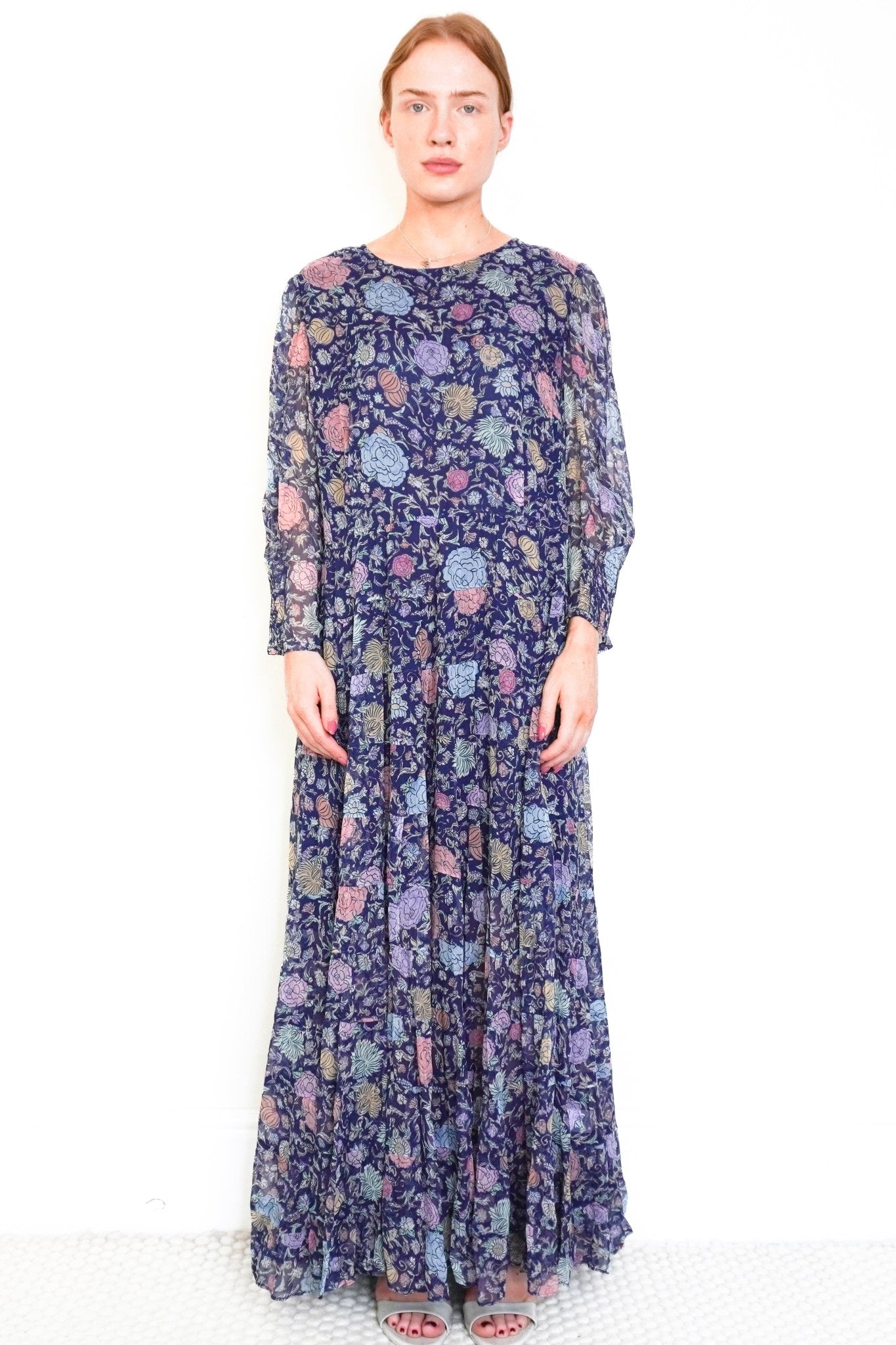 RIXO Camelia Garden Floral Tiered Maxi Dress (RRP £315) | Authentic Preloved - Reloved Again