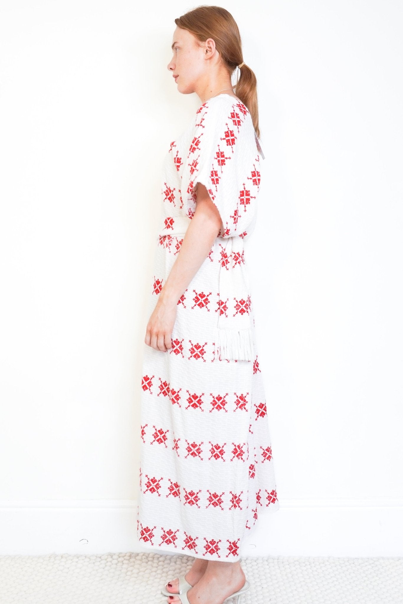 Rae Feather White and Red Belted Dress (RRP £145) | Authentic Preloved - Reloved Again
