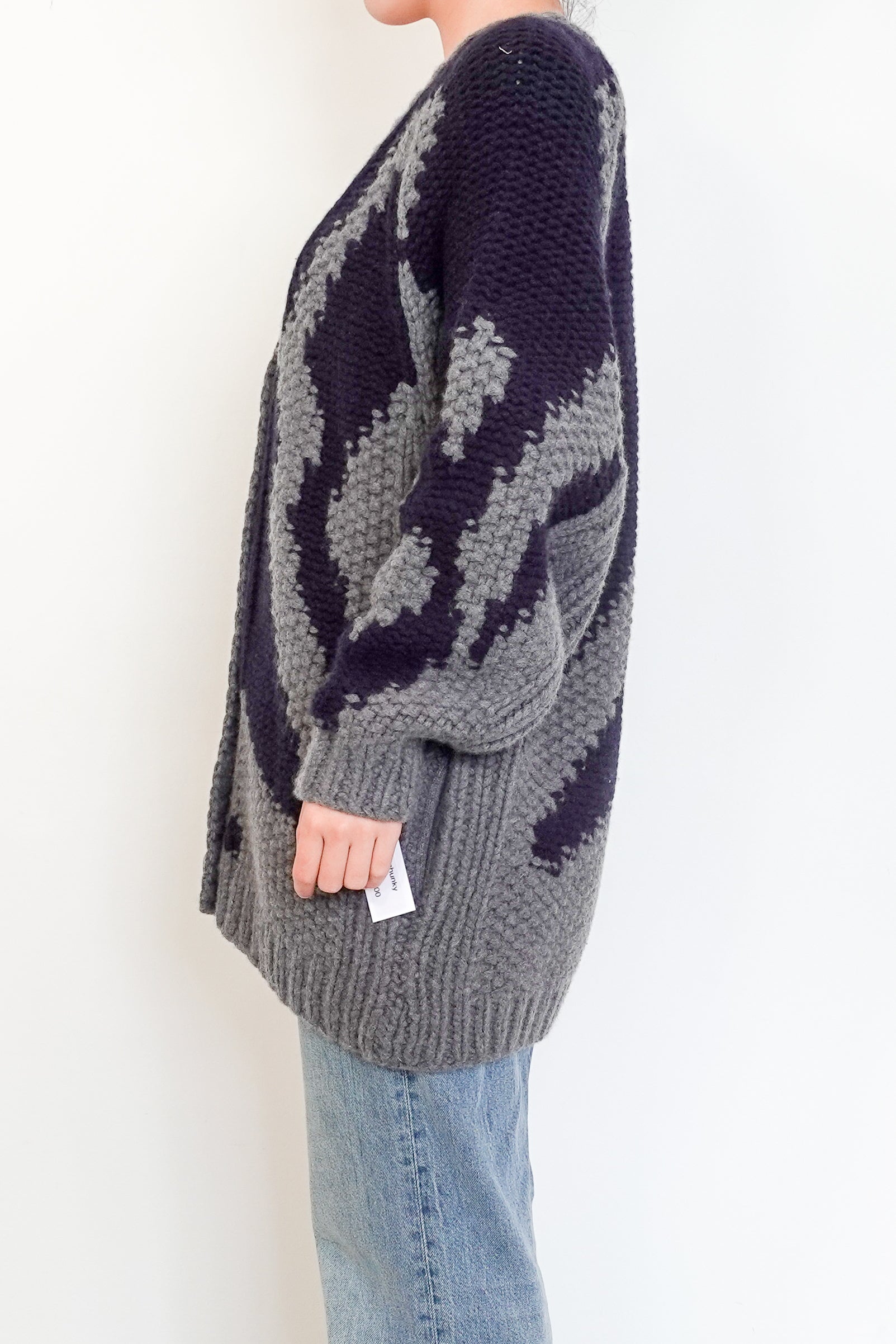 Raey Grey Chunky Knit Pure Cashmere Cardigan RRP £675 FINAL SALE  | Authentic Preloved