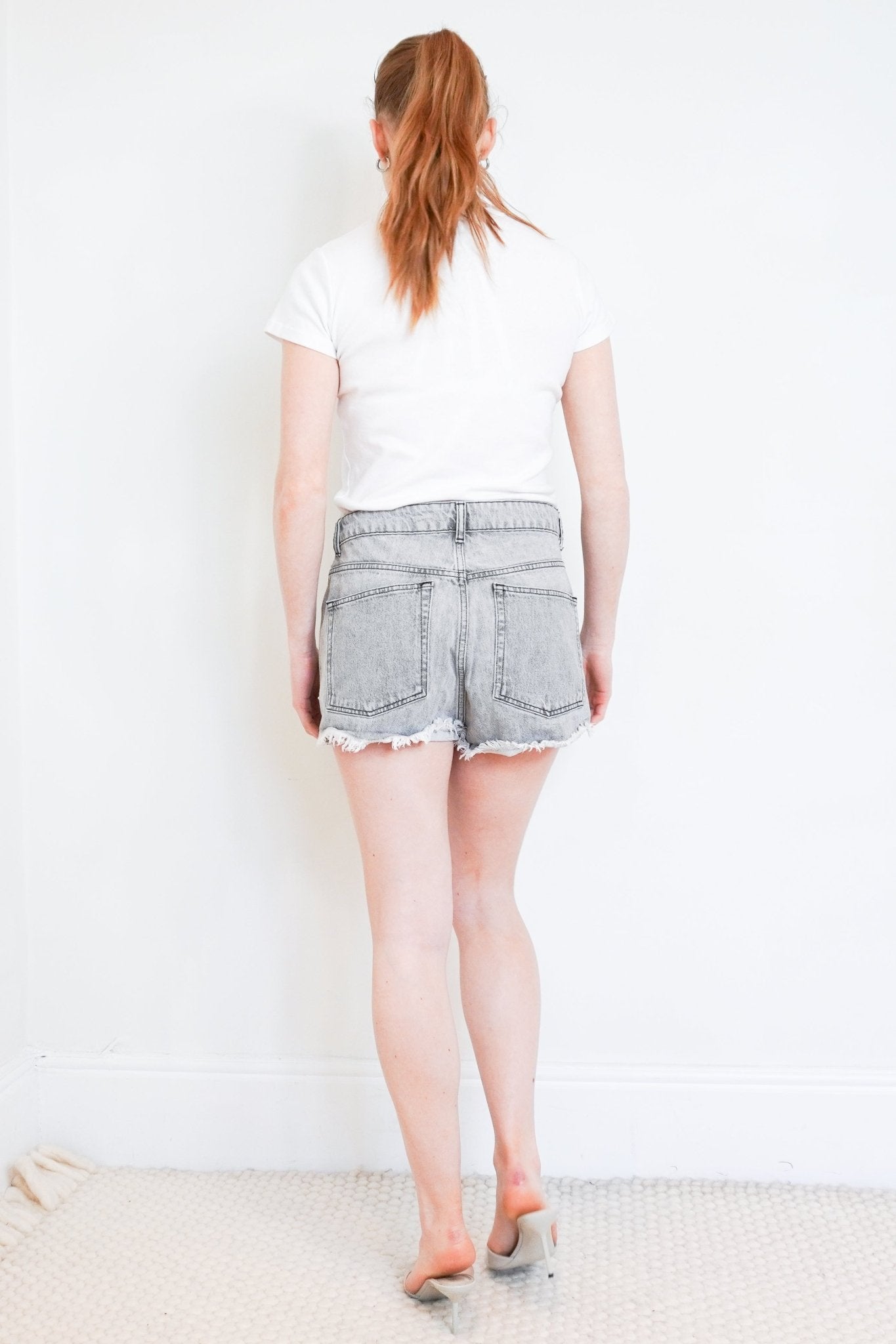 Raey Grey Denim Shorts RRP £200 | Authentic Preloved - Reloved Again