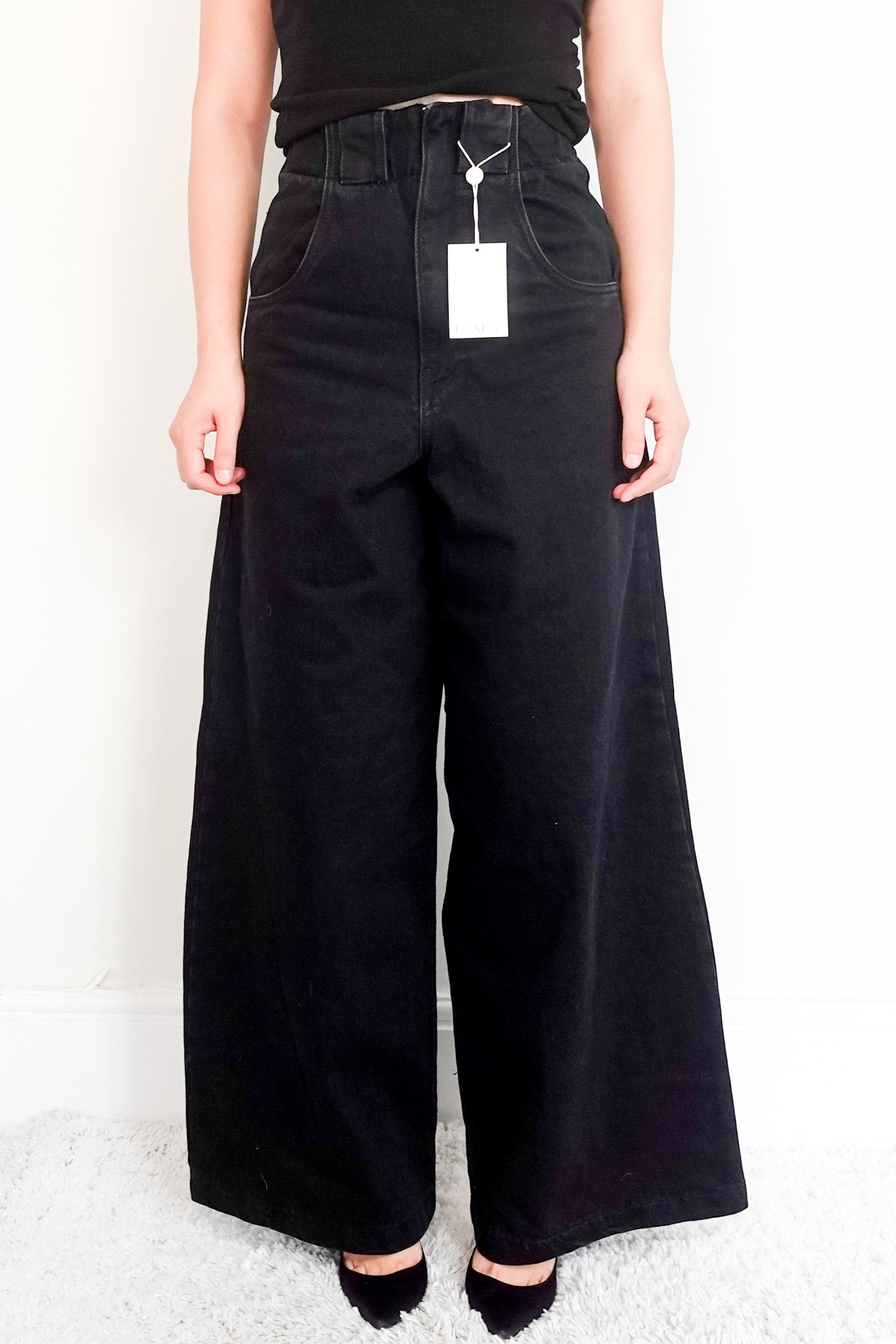 NEW Raey Wide Leg black Jeans RRP £125 | Authentic Preloved