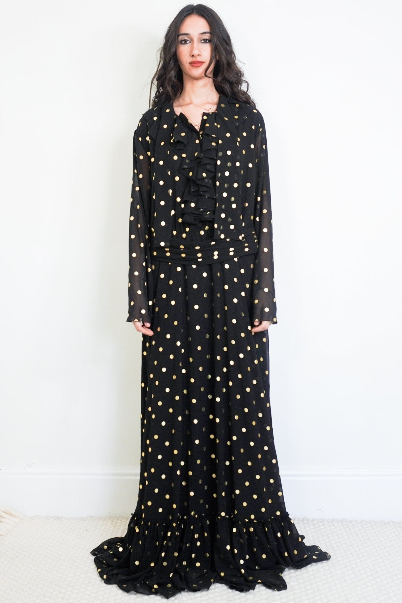 Redemption Black Polka Dot Gown RRP £1500 | Authentic Preloved - Reloved Again