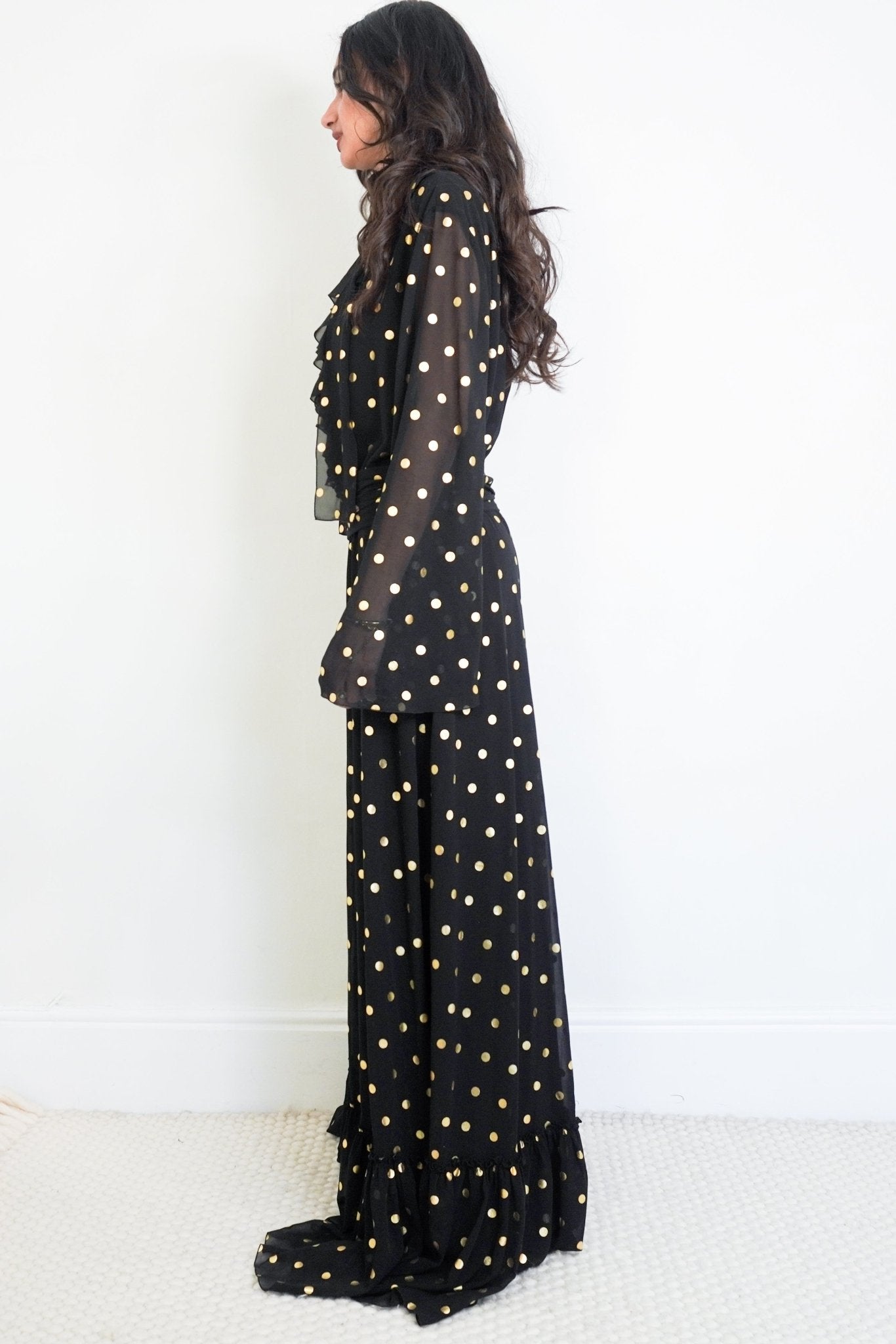 Redemption Black Polka Dot Gown RRP £1500 | Authentic Preloved - Reloved Again