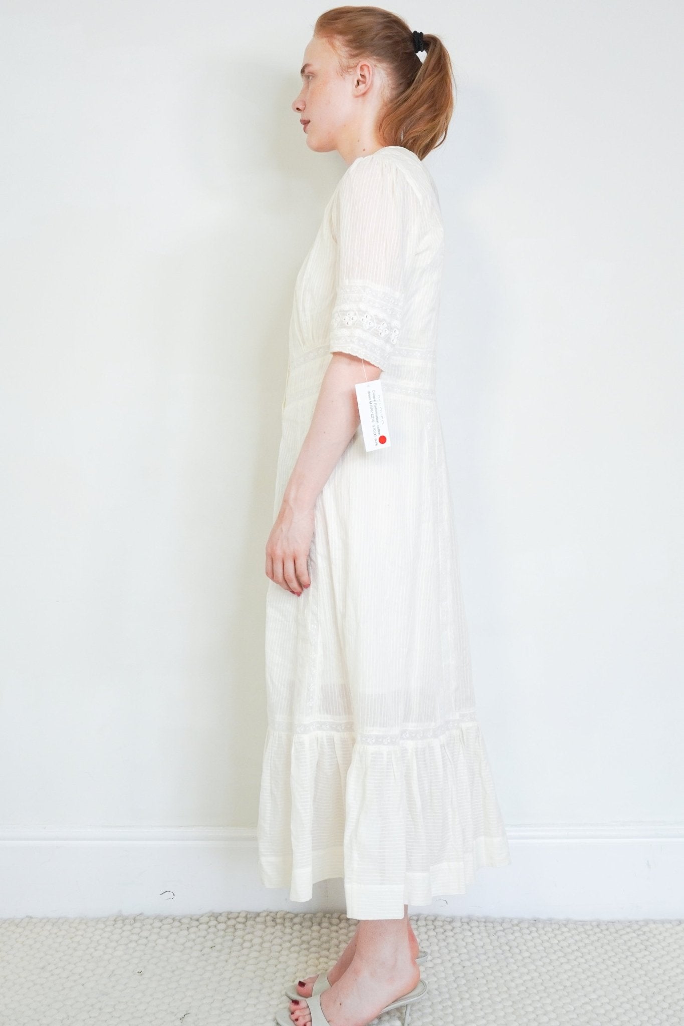 Reformation Cream Lace Cotton Midi Dress (RRP £210) | Authentic Preloved - Reloved Again