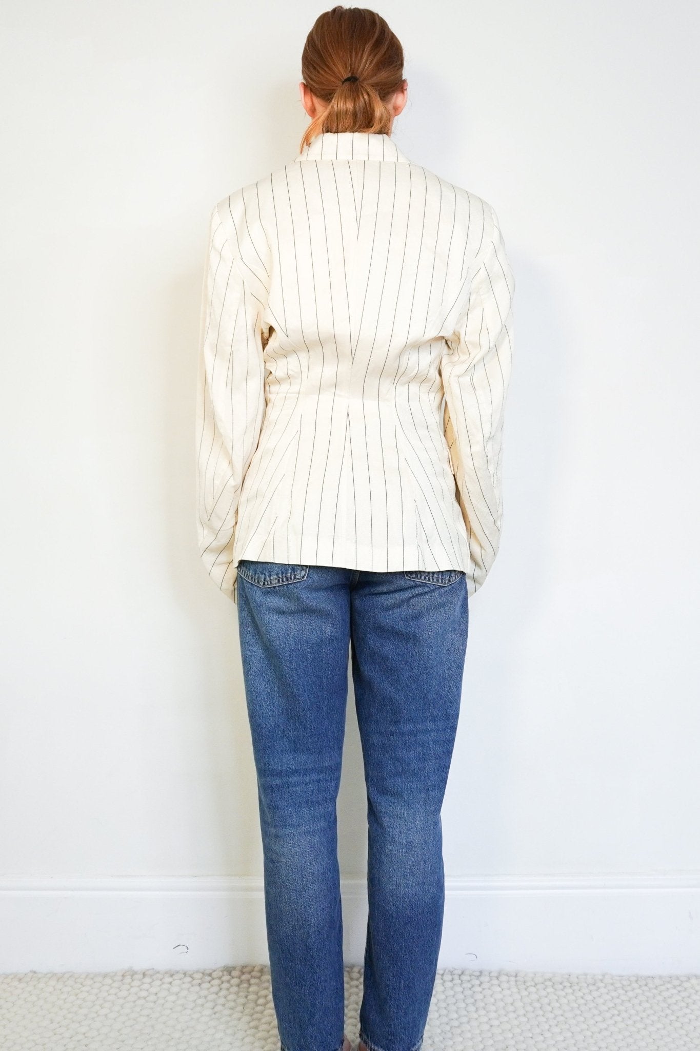 NEW Remain Egret Comb Drapy Striped Blazer (RRP £235) | Authentic Preloved - Reloved Again