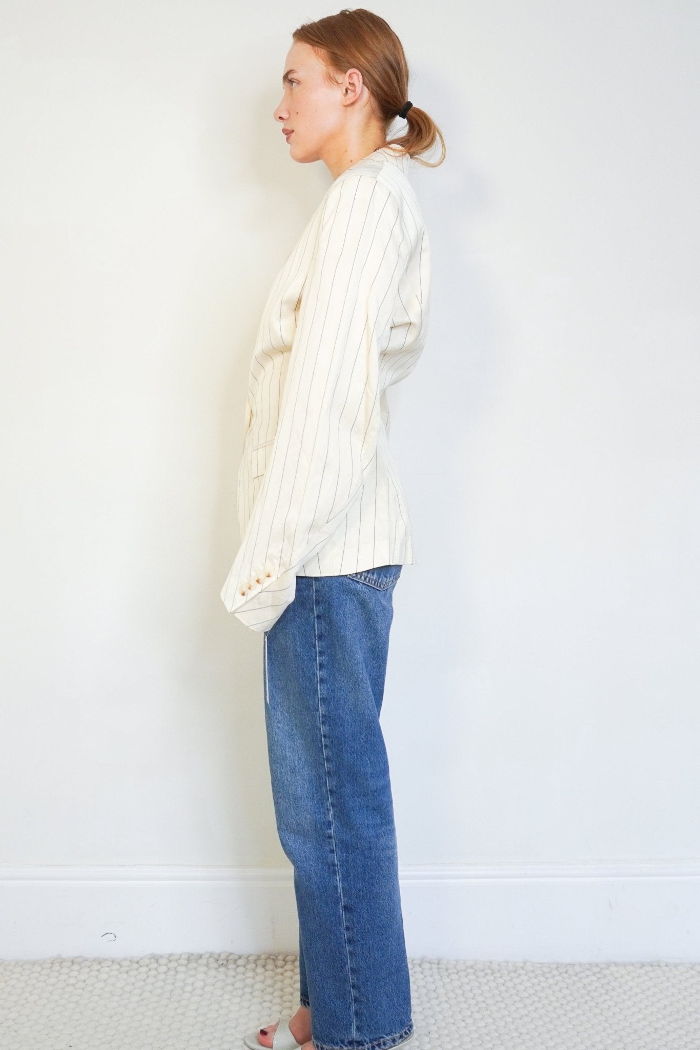 NEW Remain Egret Comb Drapy Striped Blazer (RRP £235) | Authentic Preloved - Reloved Again