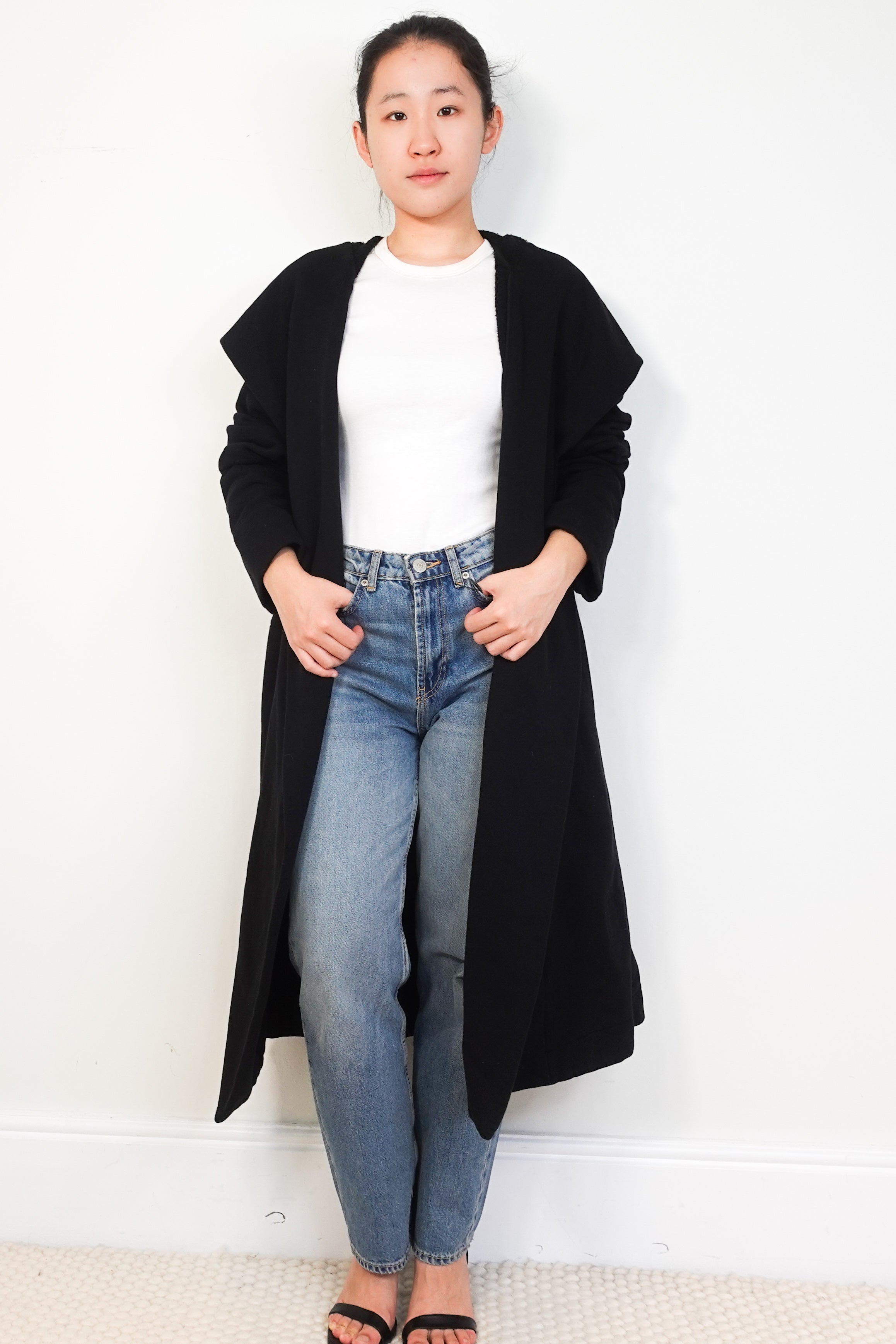 Rick-Owens-Black-Maxi-Sweatshirt-Jacket-front-picture-Chelsea-London