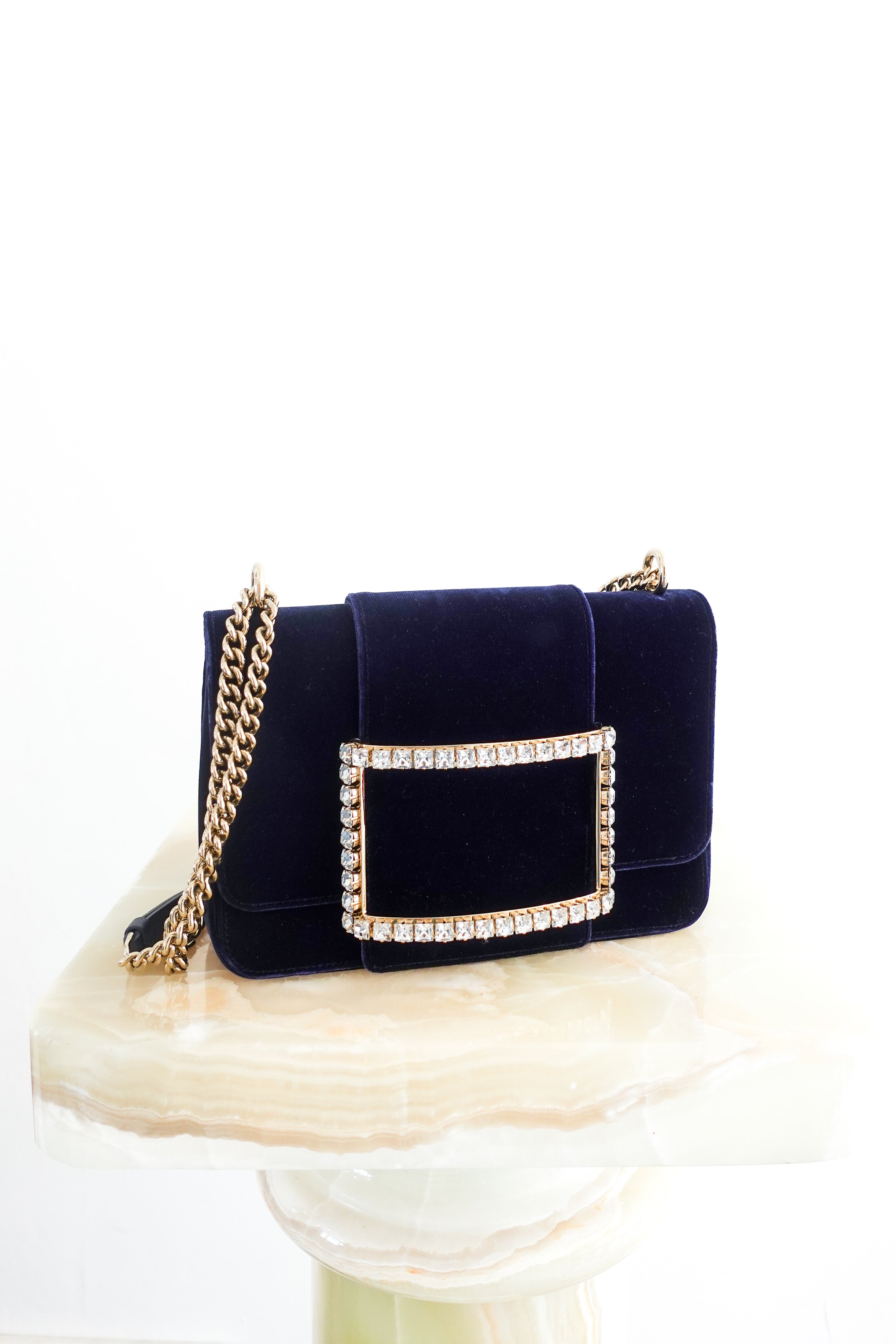Roger Vivier Velvet Evening Bag – Luxury Designer Clutch | Authentic Preloved
