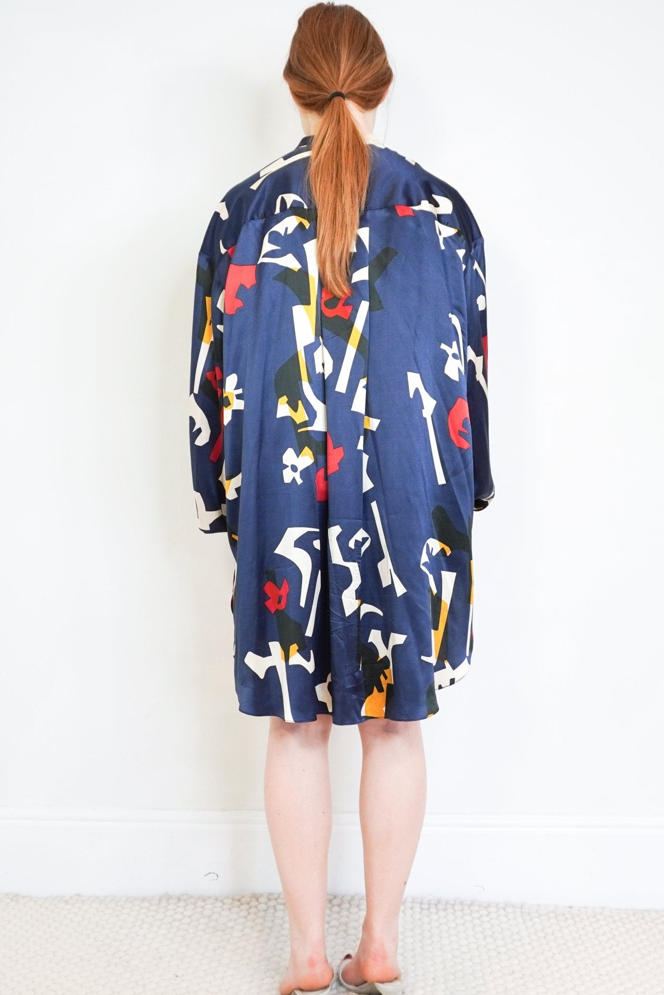 Roksanda Navy Abstract Print Silk Tunic Dress (RRP £895) | Authentic Preloved - Reloved Again
