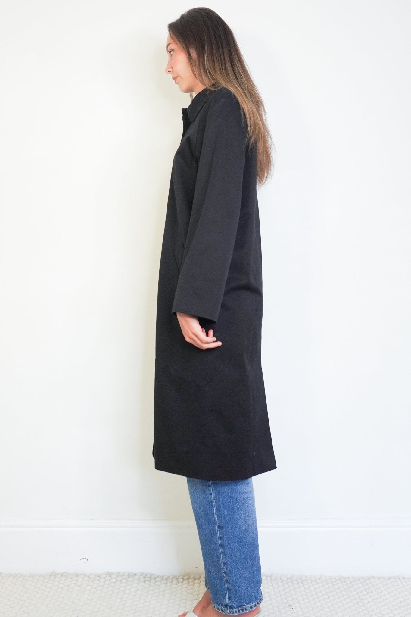 Sézane Clyde Black Cotton Trench Coat (RRP £275) | Authentic Preloved FINAL SALE - Reloved Again