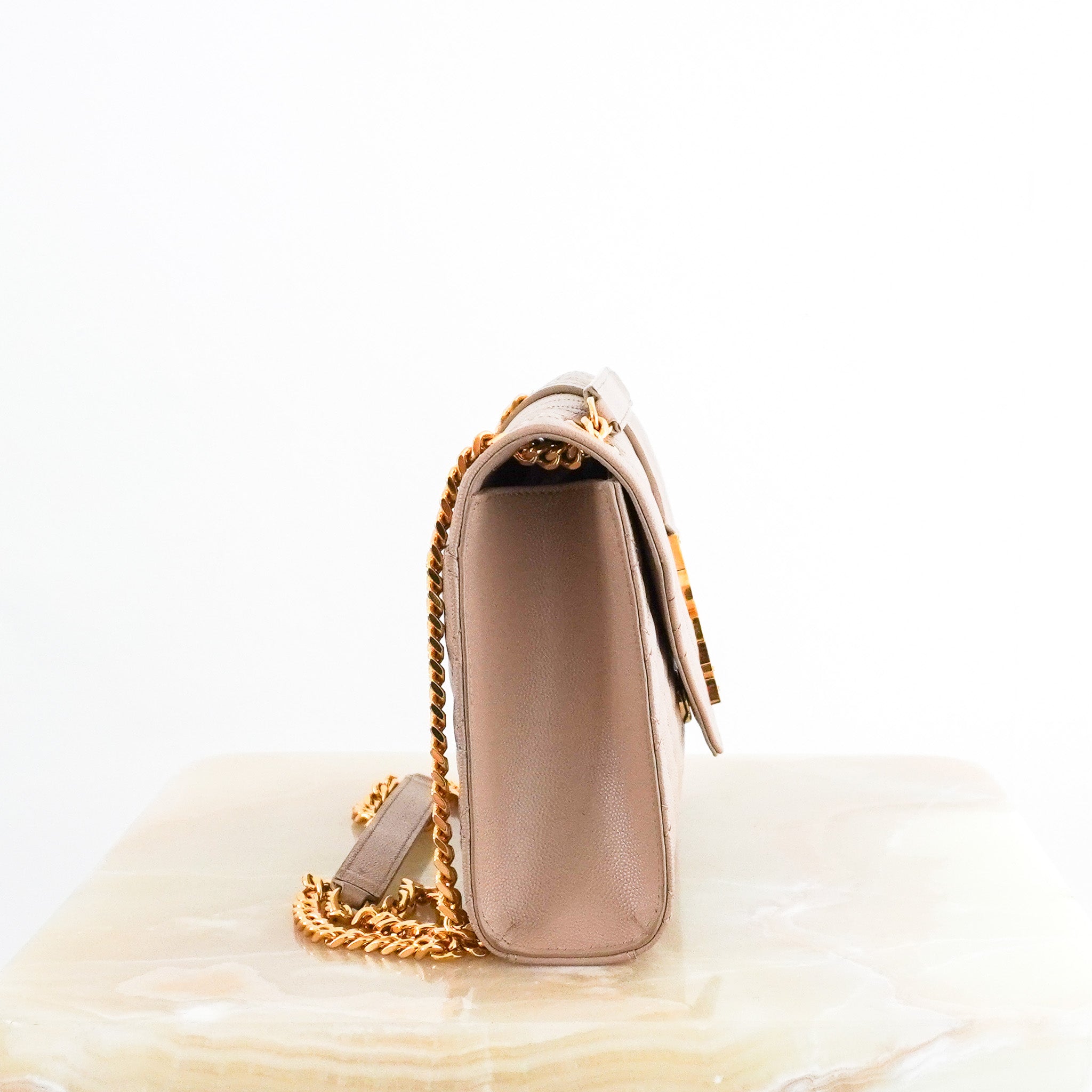 Saint-Laurent-Beige-Medium-Envelope-Matelasse-Shoulder-Bag-side-picture