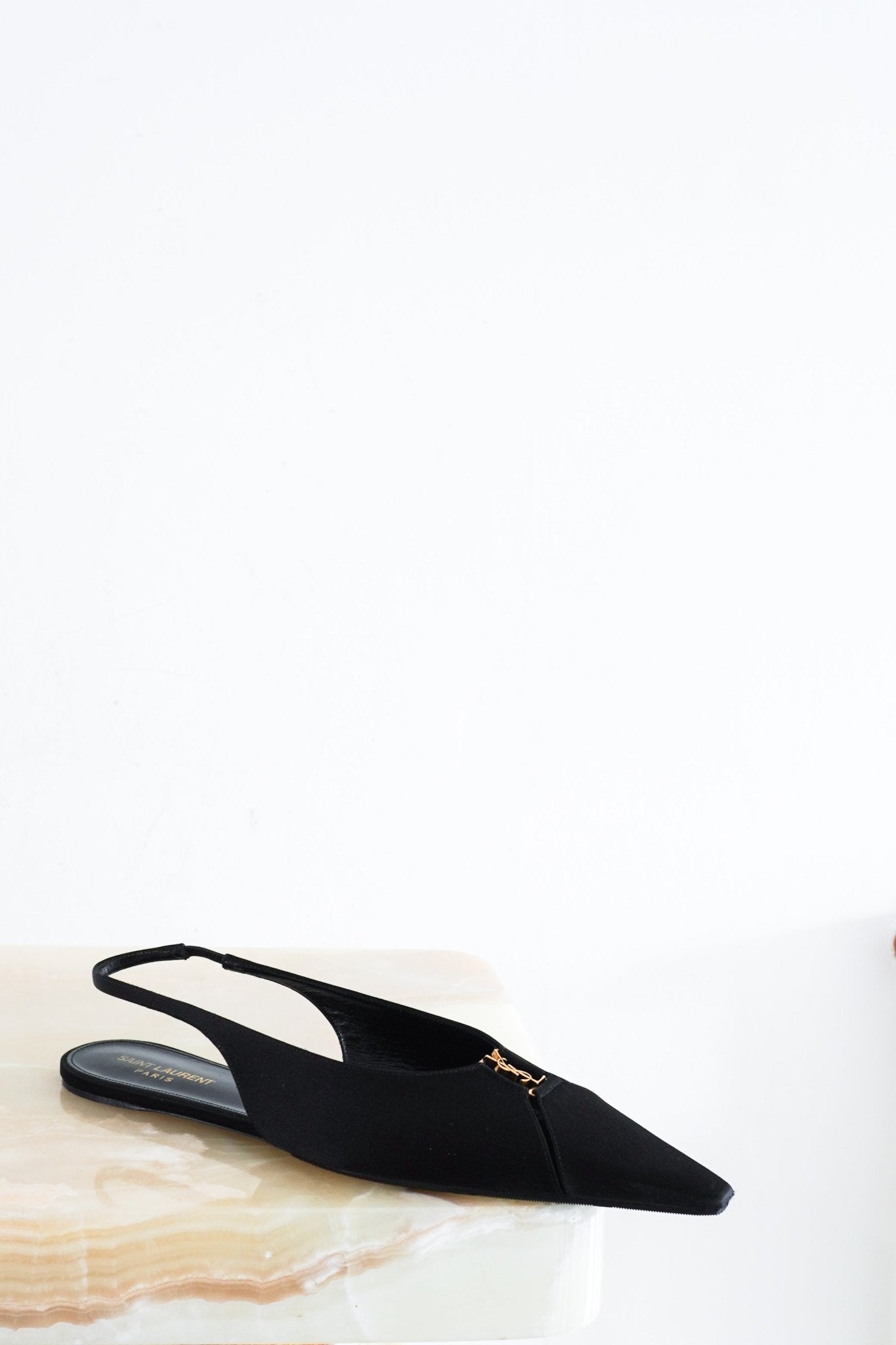 Saint Laurent Black Babylon Slingbacks RRP £750 | Authentic Preloved - Reloved Again