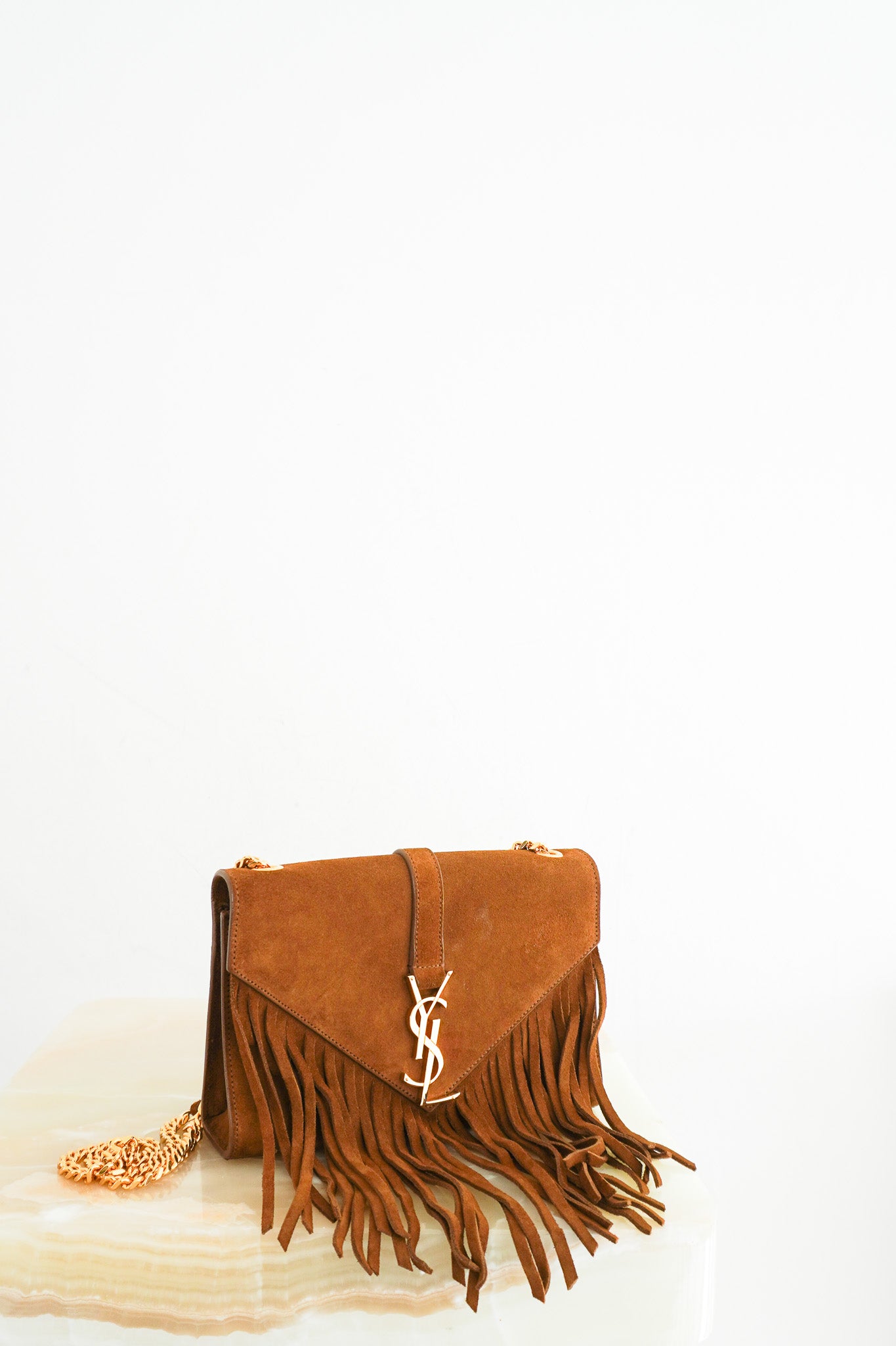 Saint-Laurent-Brown-Suede-Fringe-Crossbody-Bag-front-picture-chelsea-london