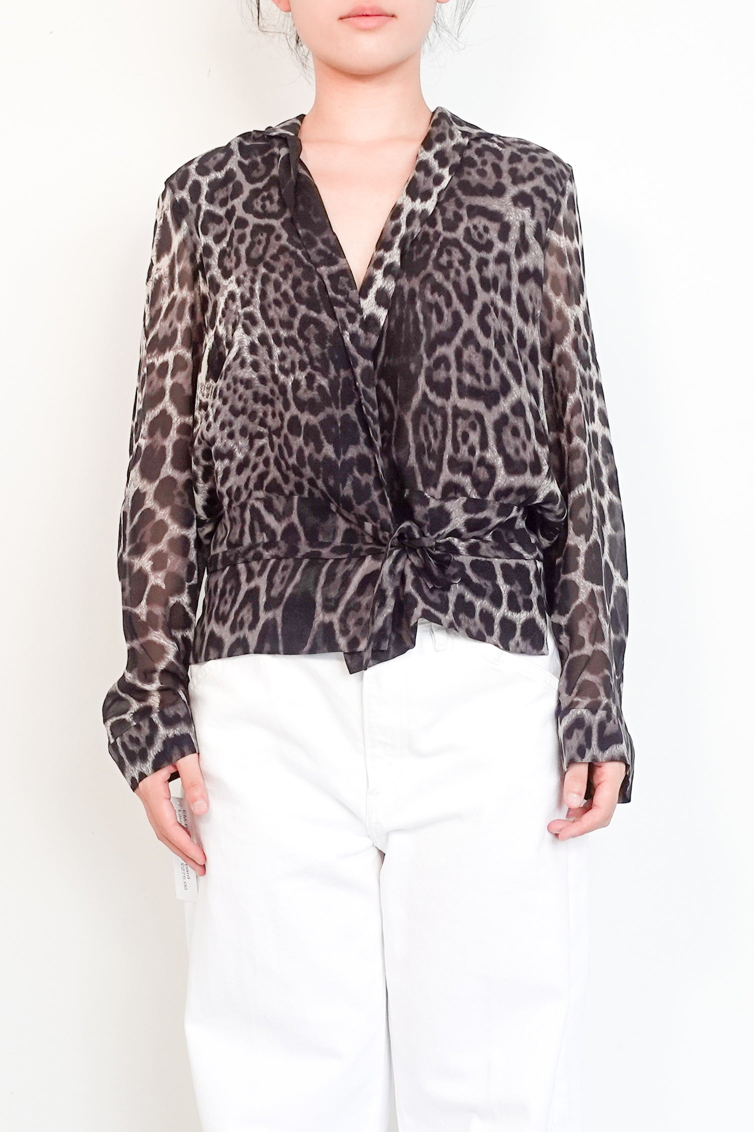 Saint-Laurent-Grey-Leopard-Print-Blouse-Front-picture