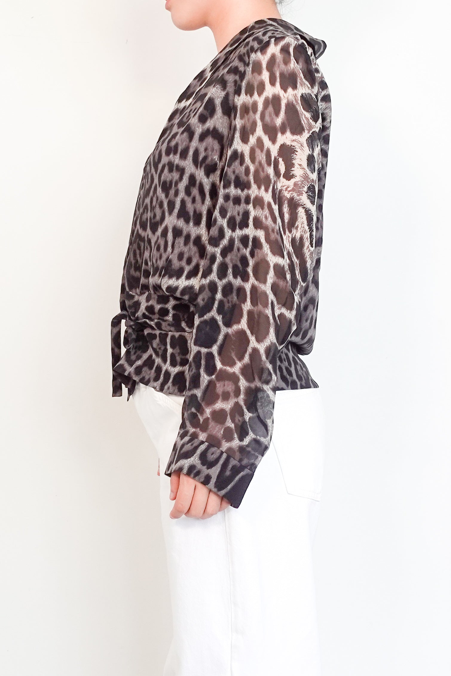 Saint-Laurent-Grey-Leopard-Print-Blouse-side-picture