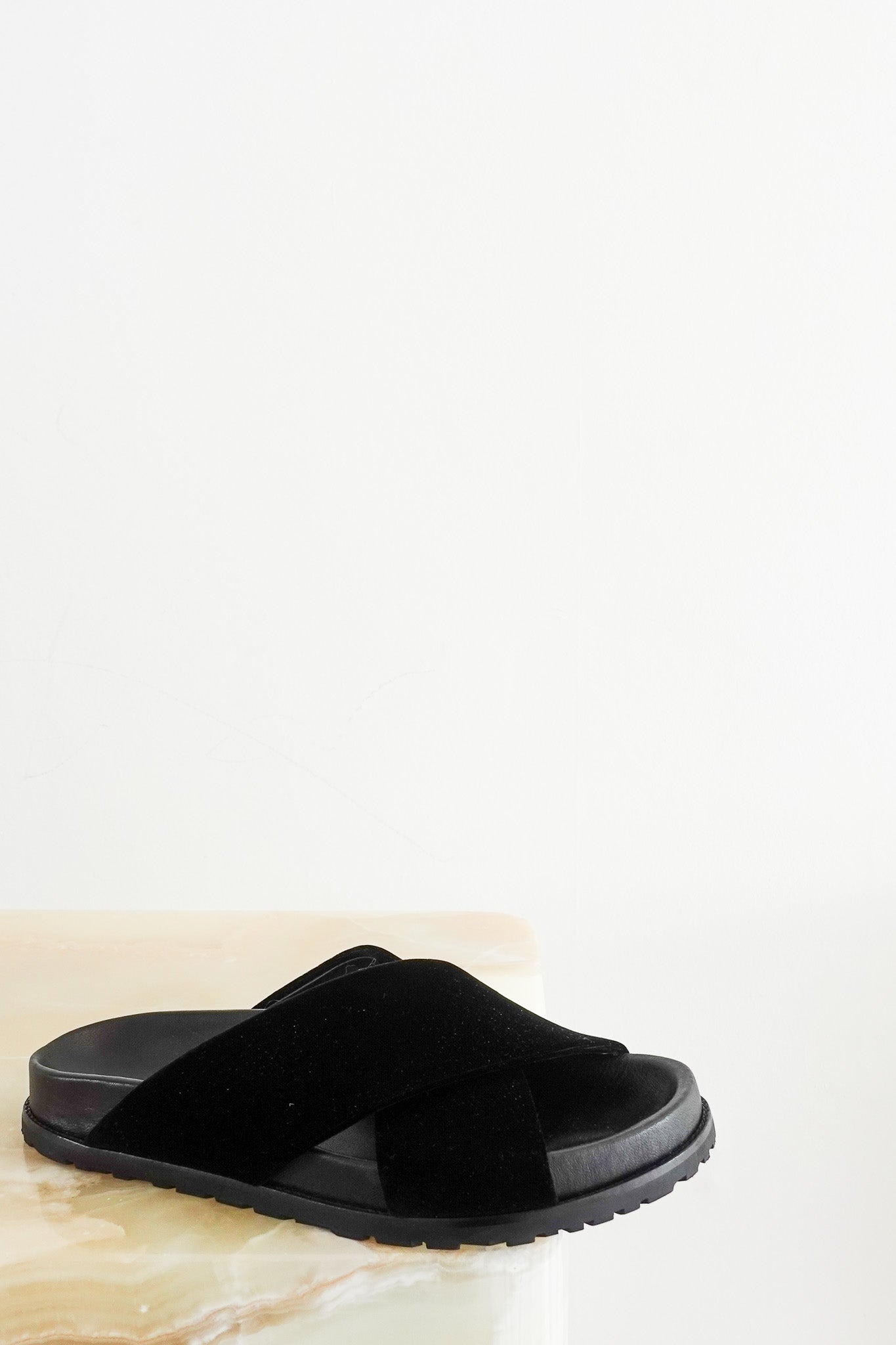Saint-Laurent-Jimmy-Joan-Black-Velvet-Slides-RRP-£625-with-front-photo