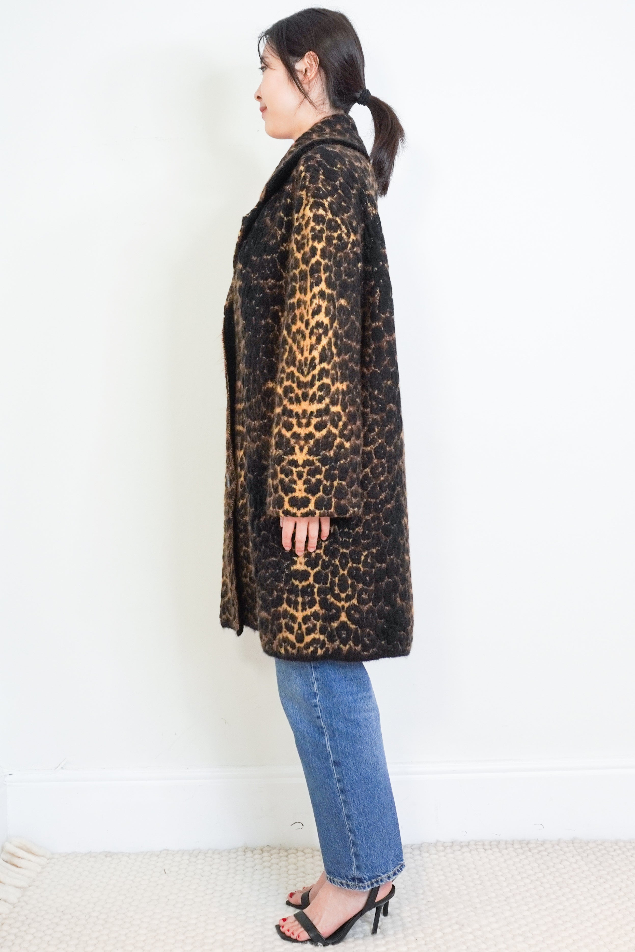 Saint-Laurent-Leopard-Knitted-Coat-side-picture-Chelsea-London