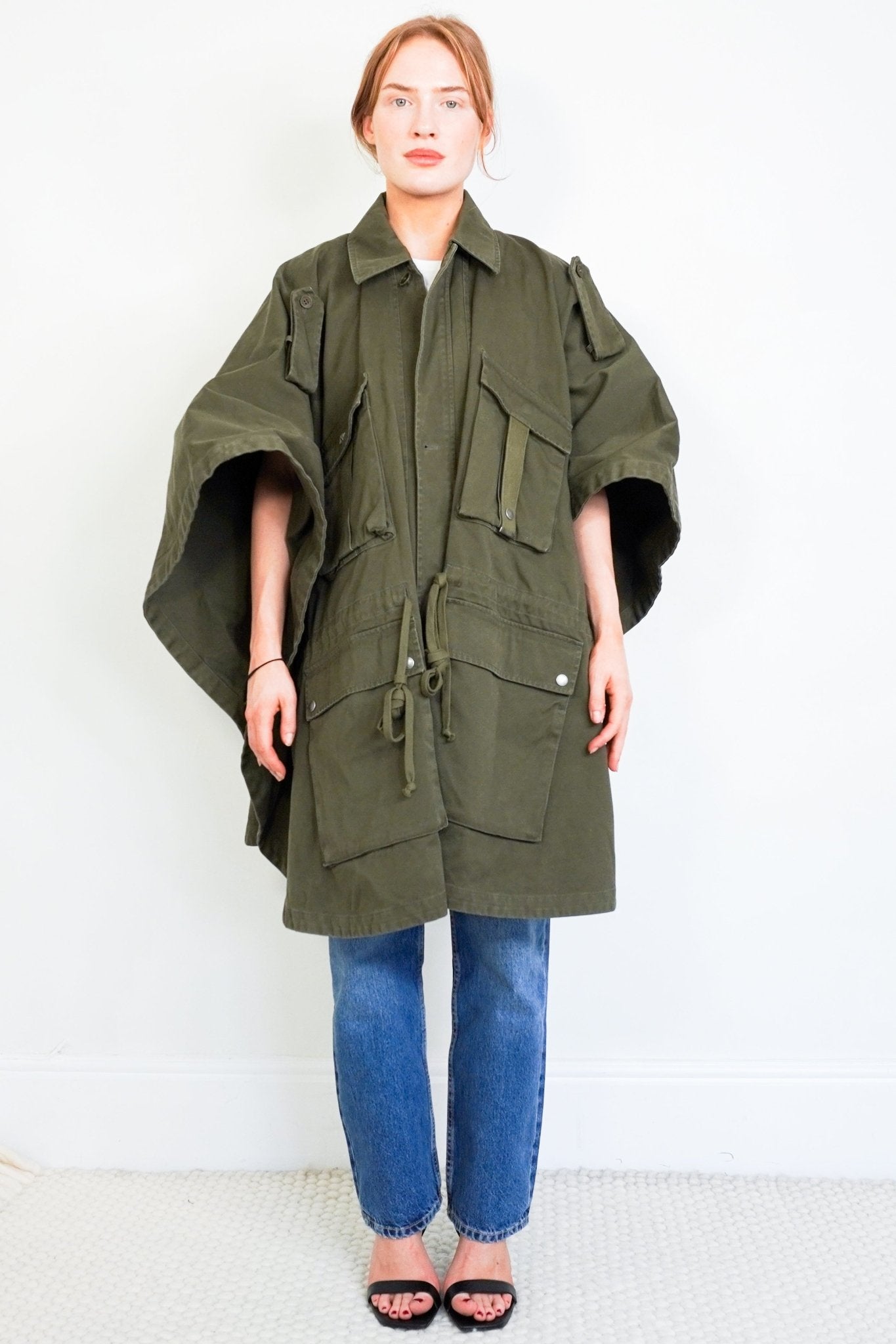 Saint Laurent Paris Khaki Green Cargo Cape RRP £1700 | Authentic Preloved - Reloved Again