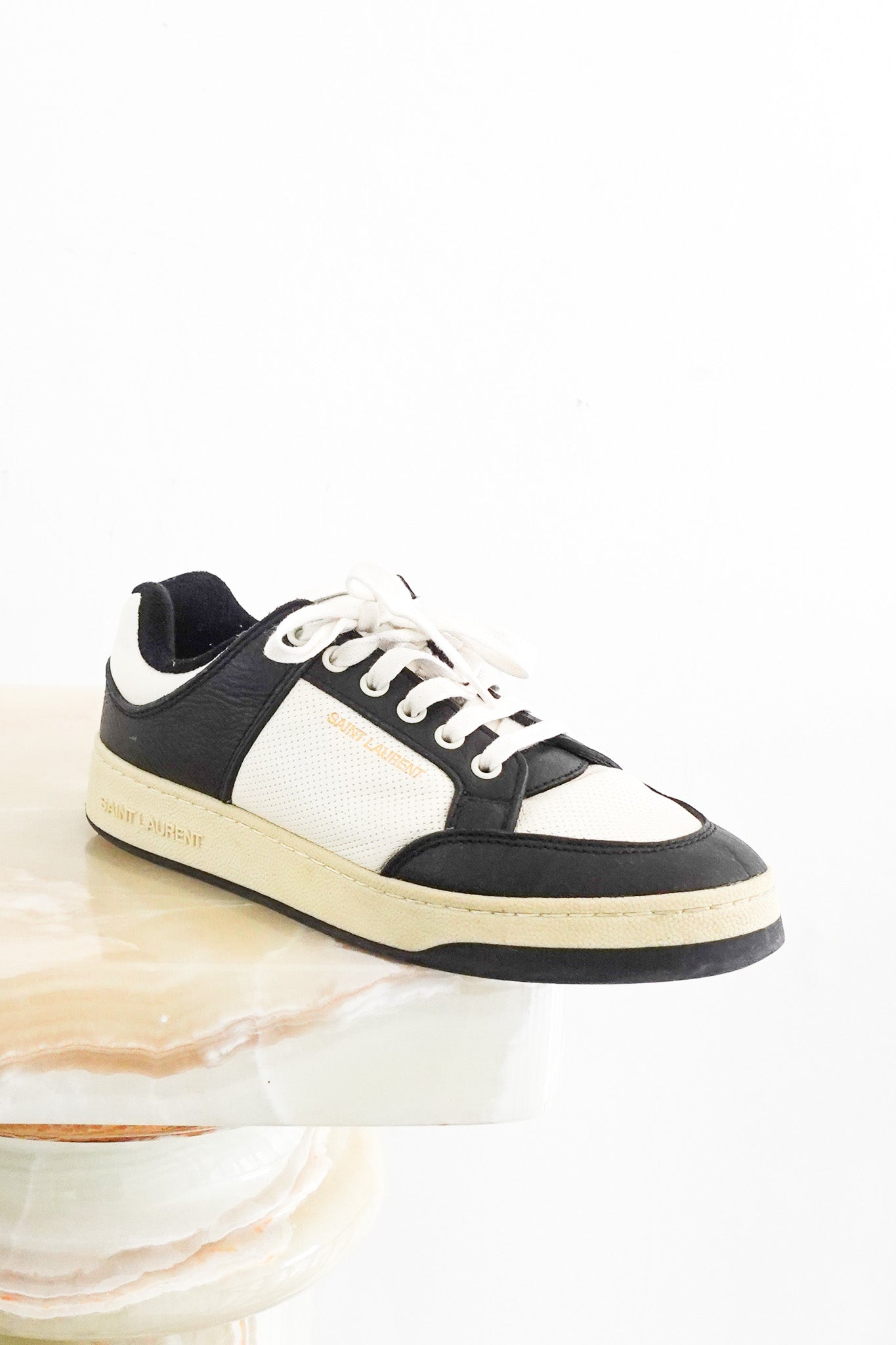 Saint Laurent SL/61 Monochrome Trainers RRP £650 | Authentic Preloved