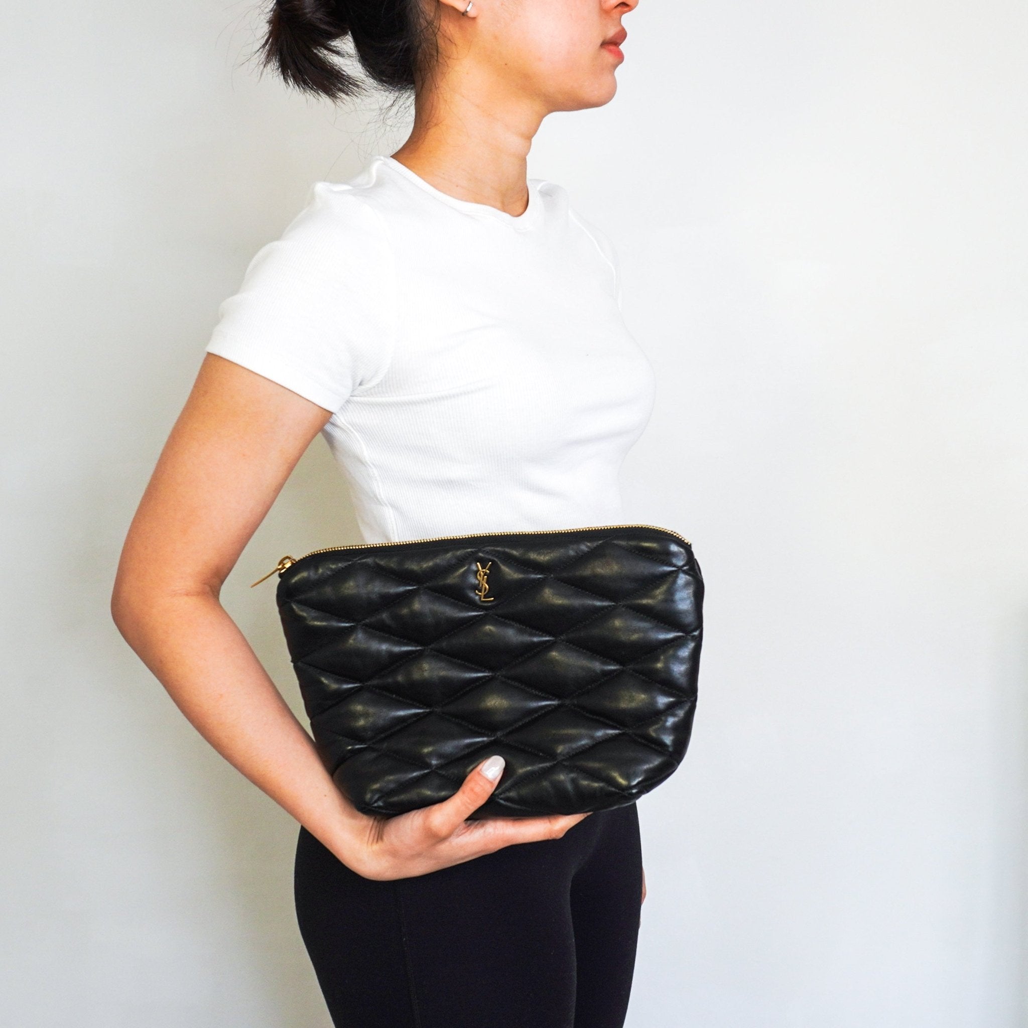 Saint Laurent Sade Large Cosmetic Pouch RRP £800 | Authentic Preloved - Reloved Again